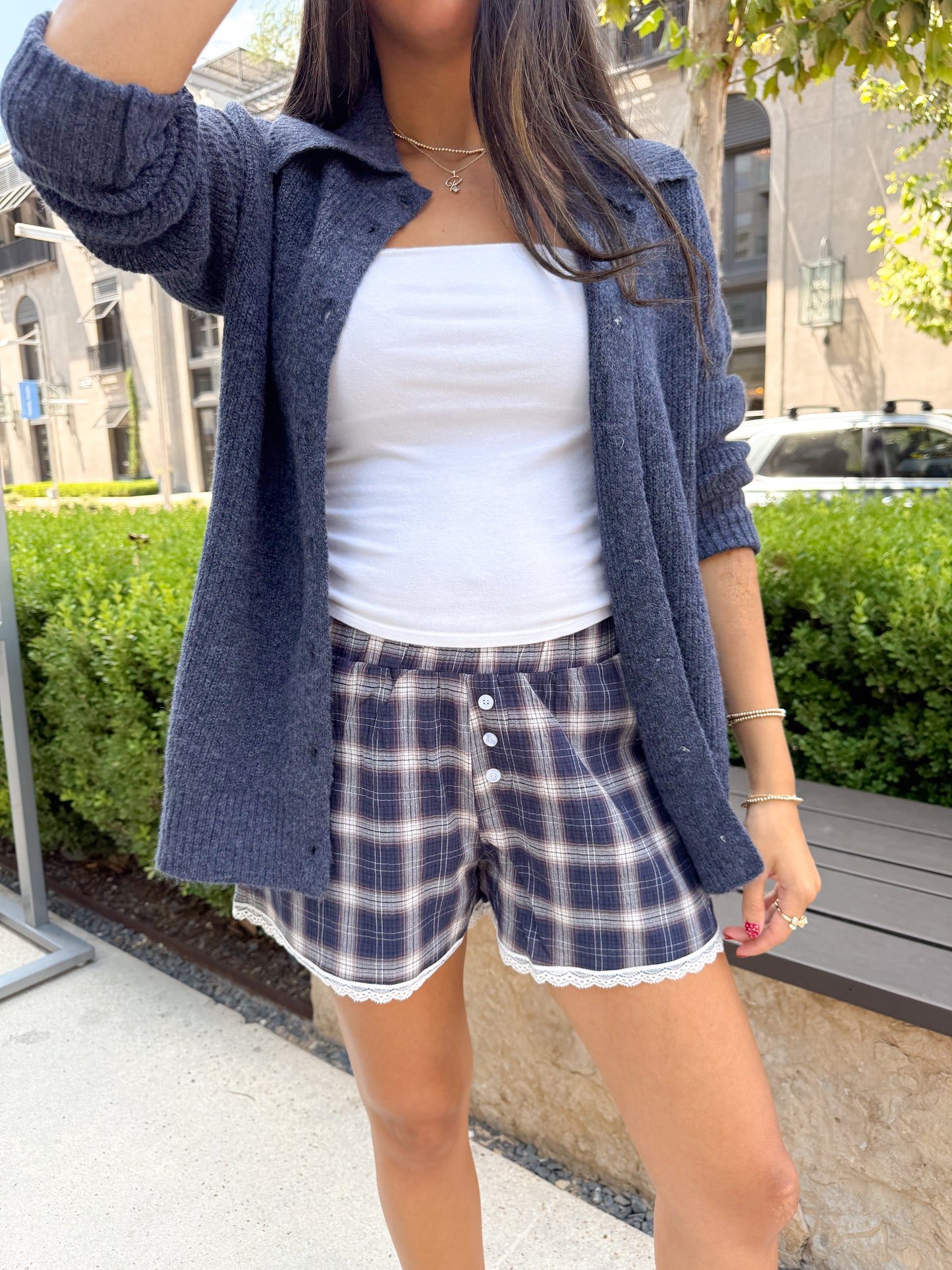lace ribbon shorts