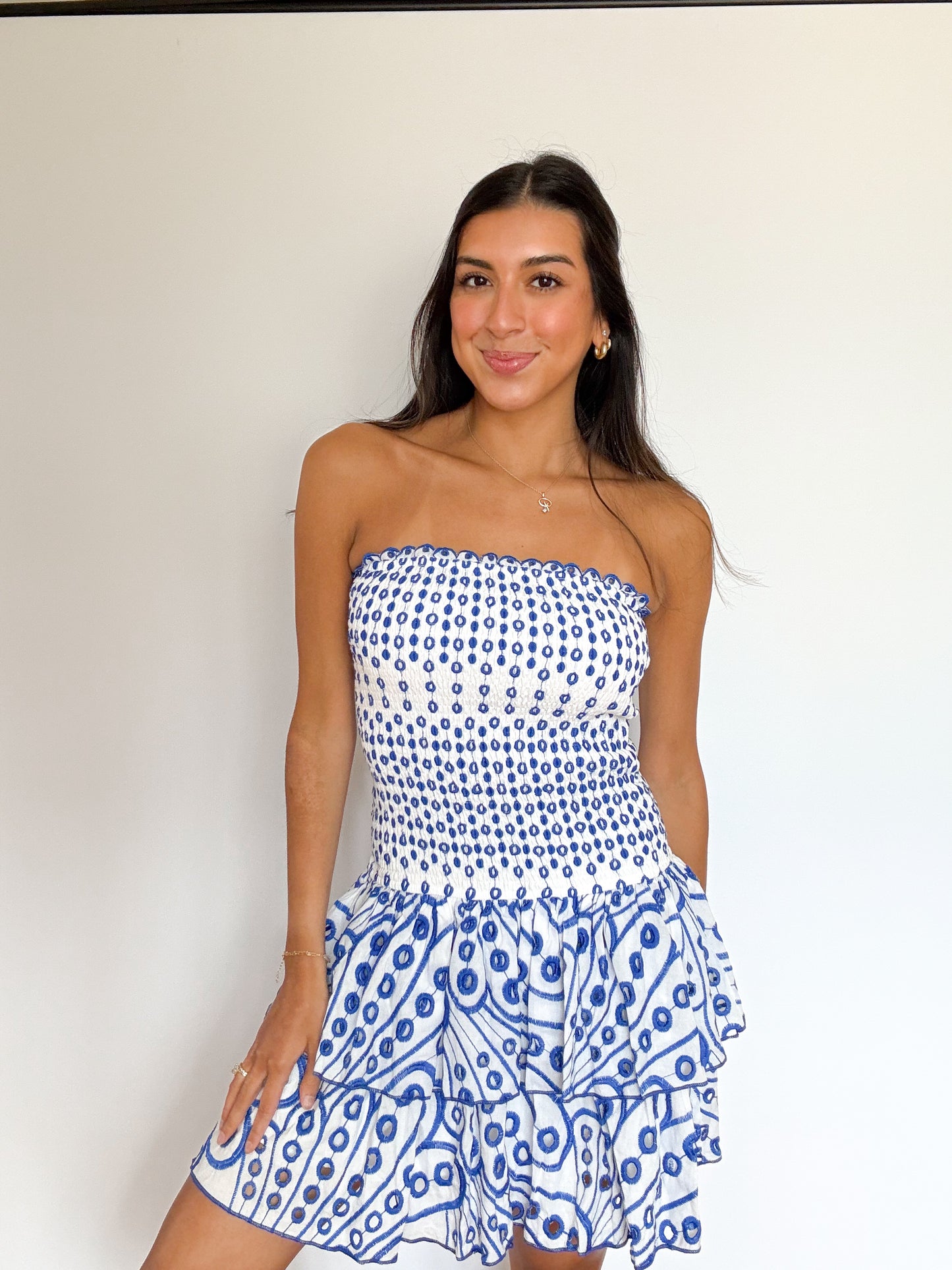 Santorini sky mini dress