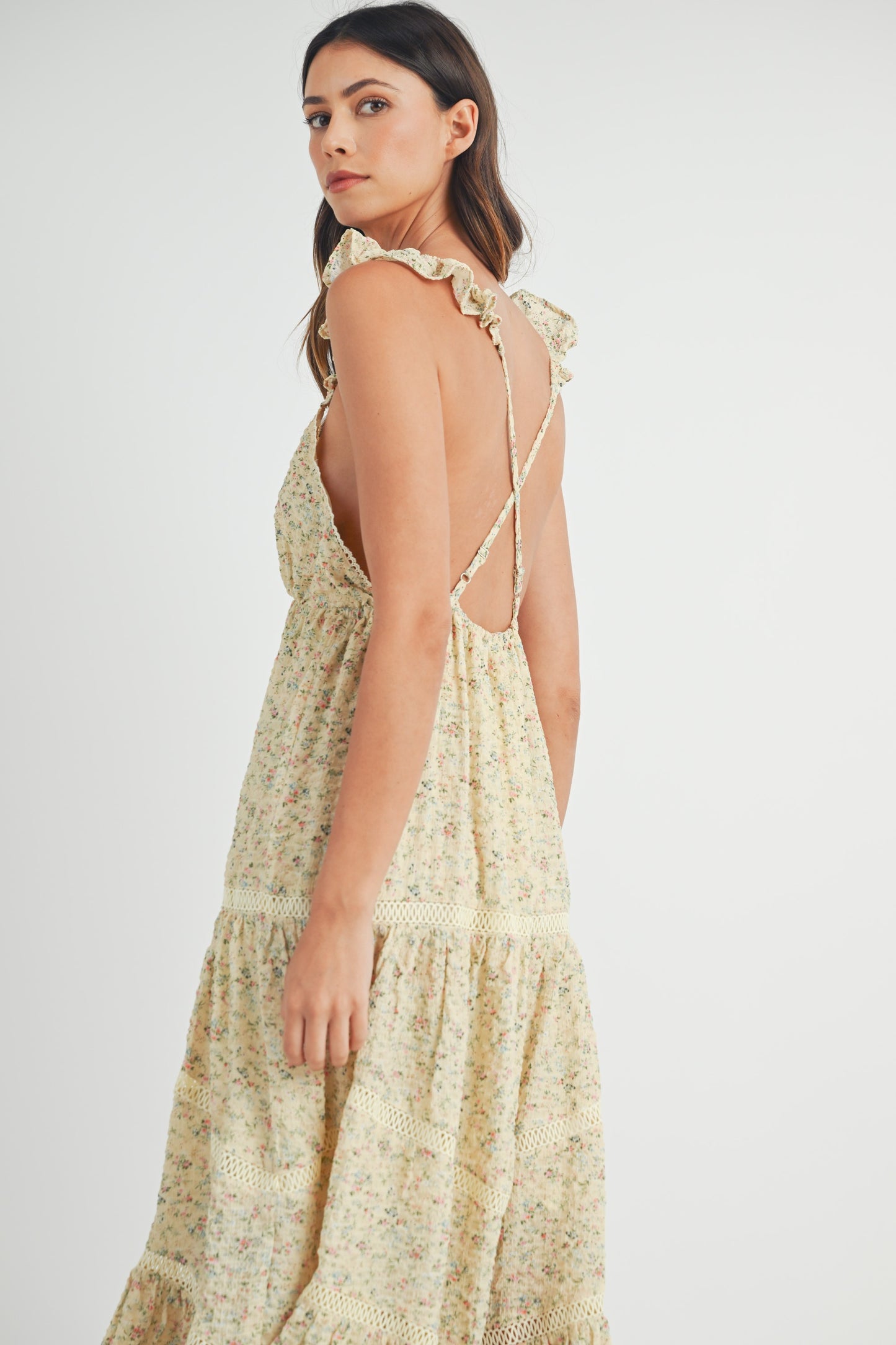 sunshine floral maxi dress