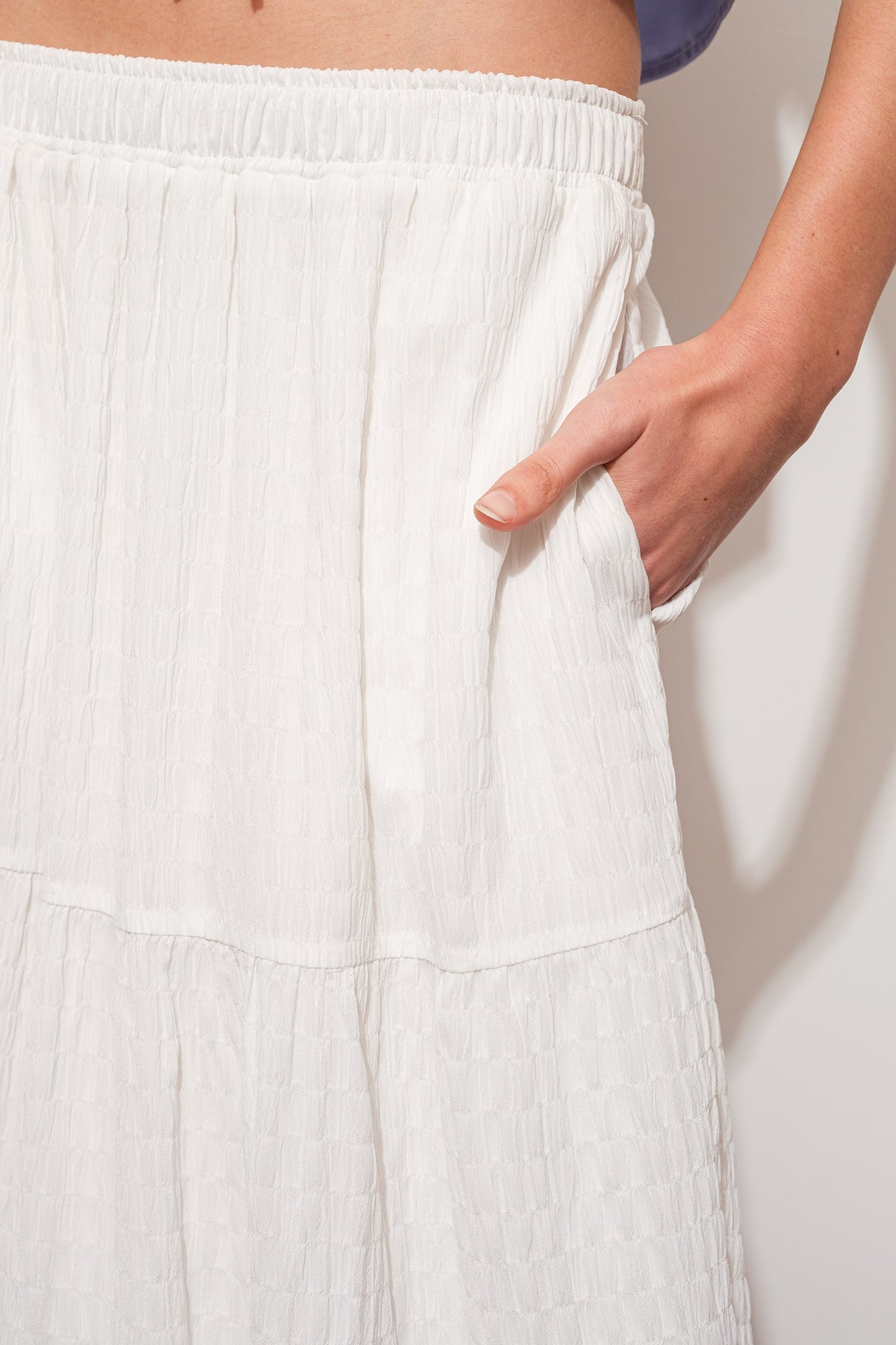 lovely white maxi skirt