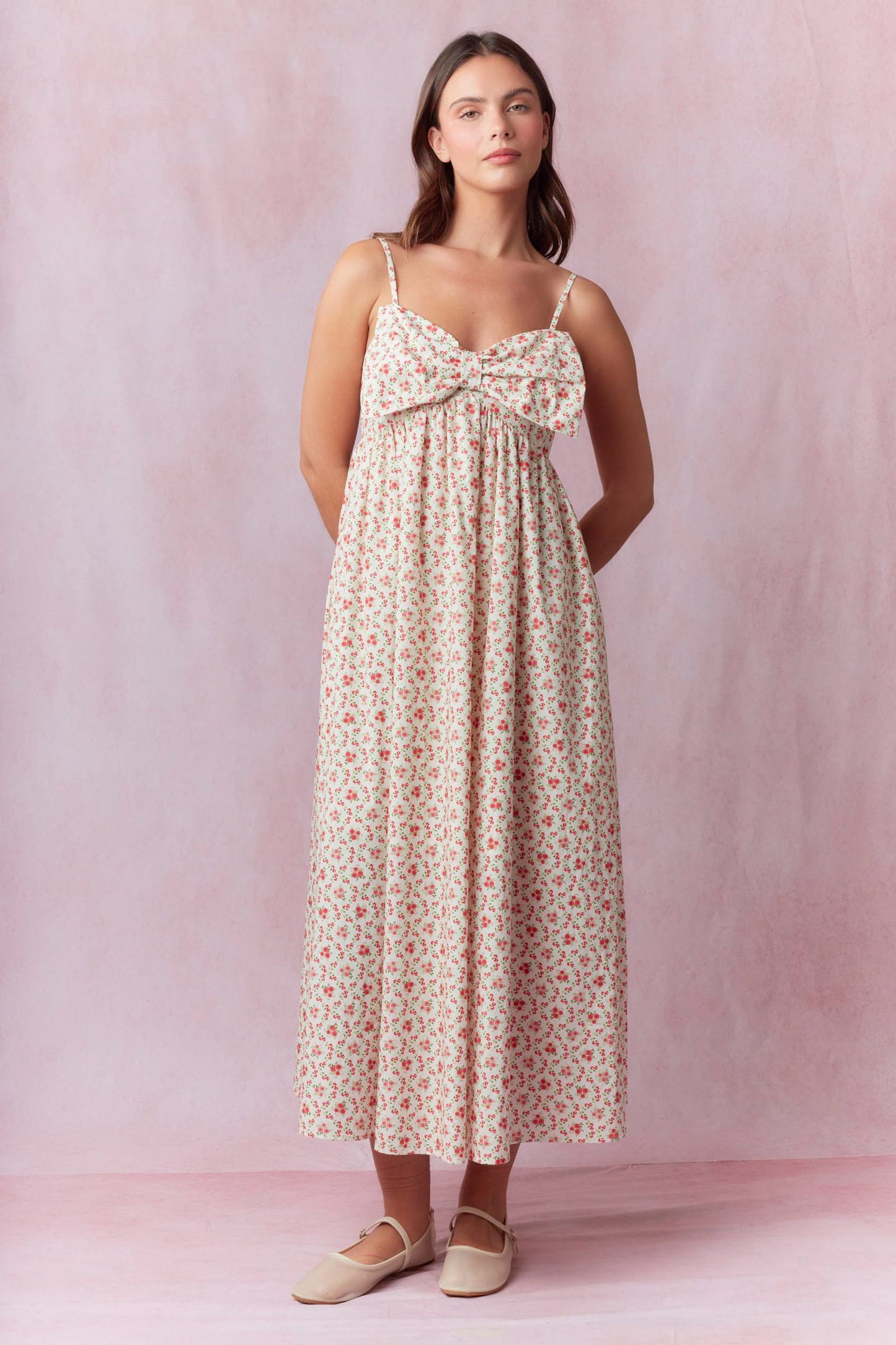 rose garden midi dress