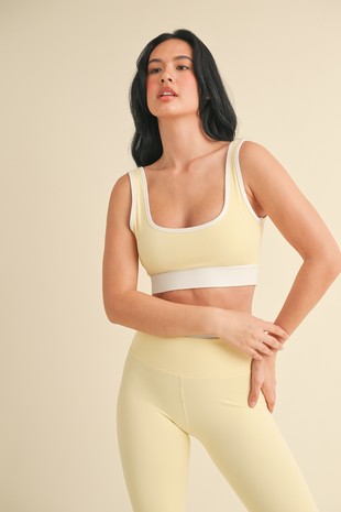 lemon layered sports bra