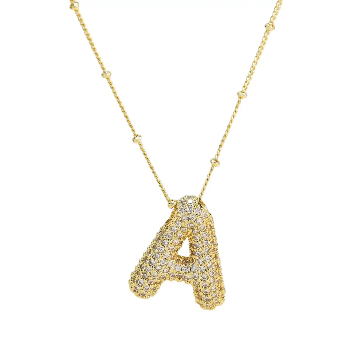 bubble bead 18k necklace
