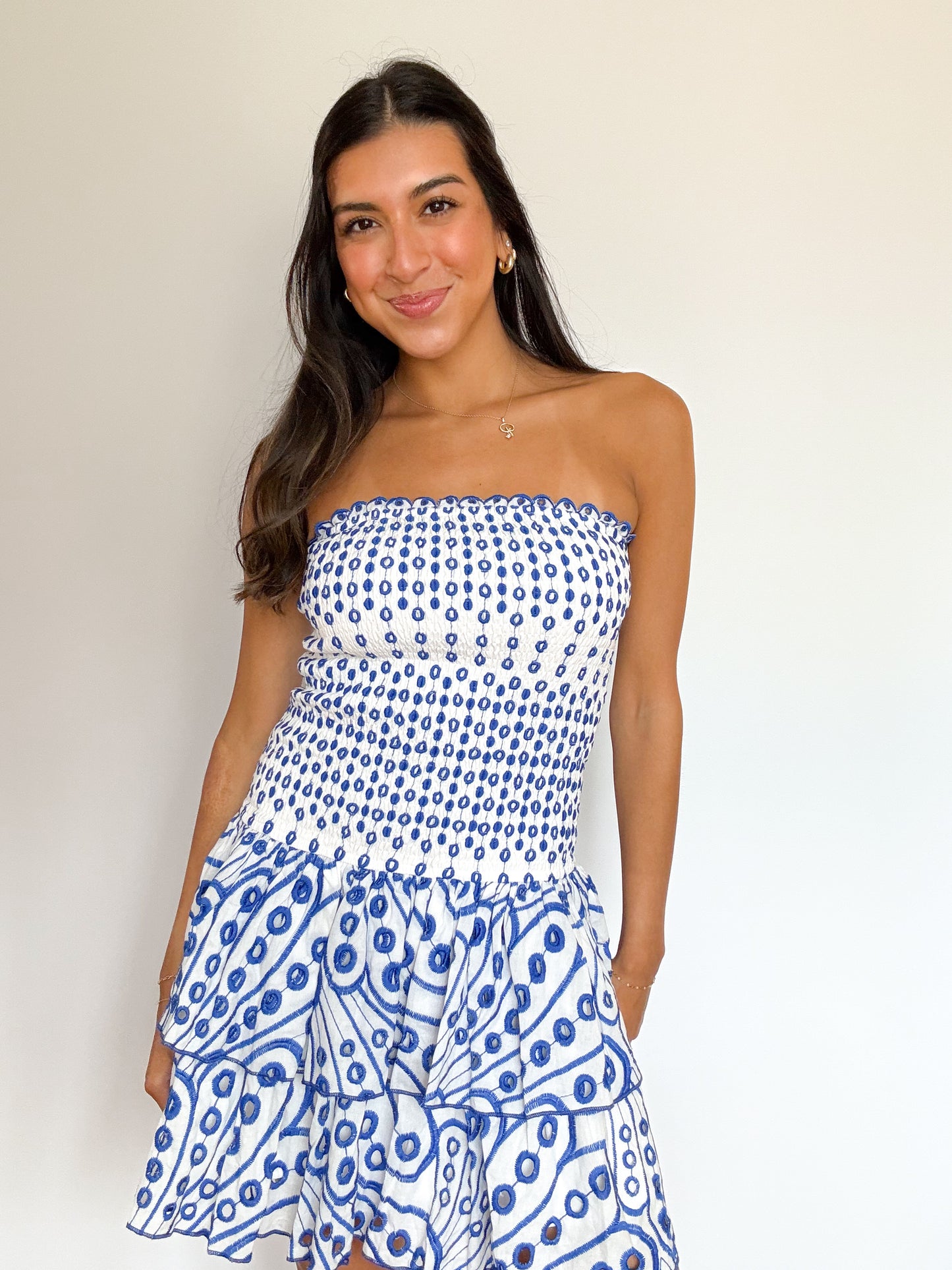 Santorini sky mini dress