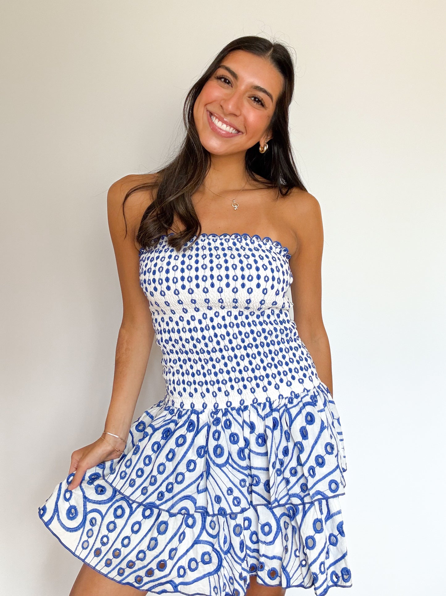 Santorini sky mini dress