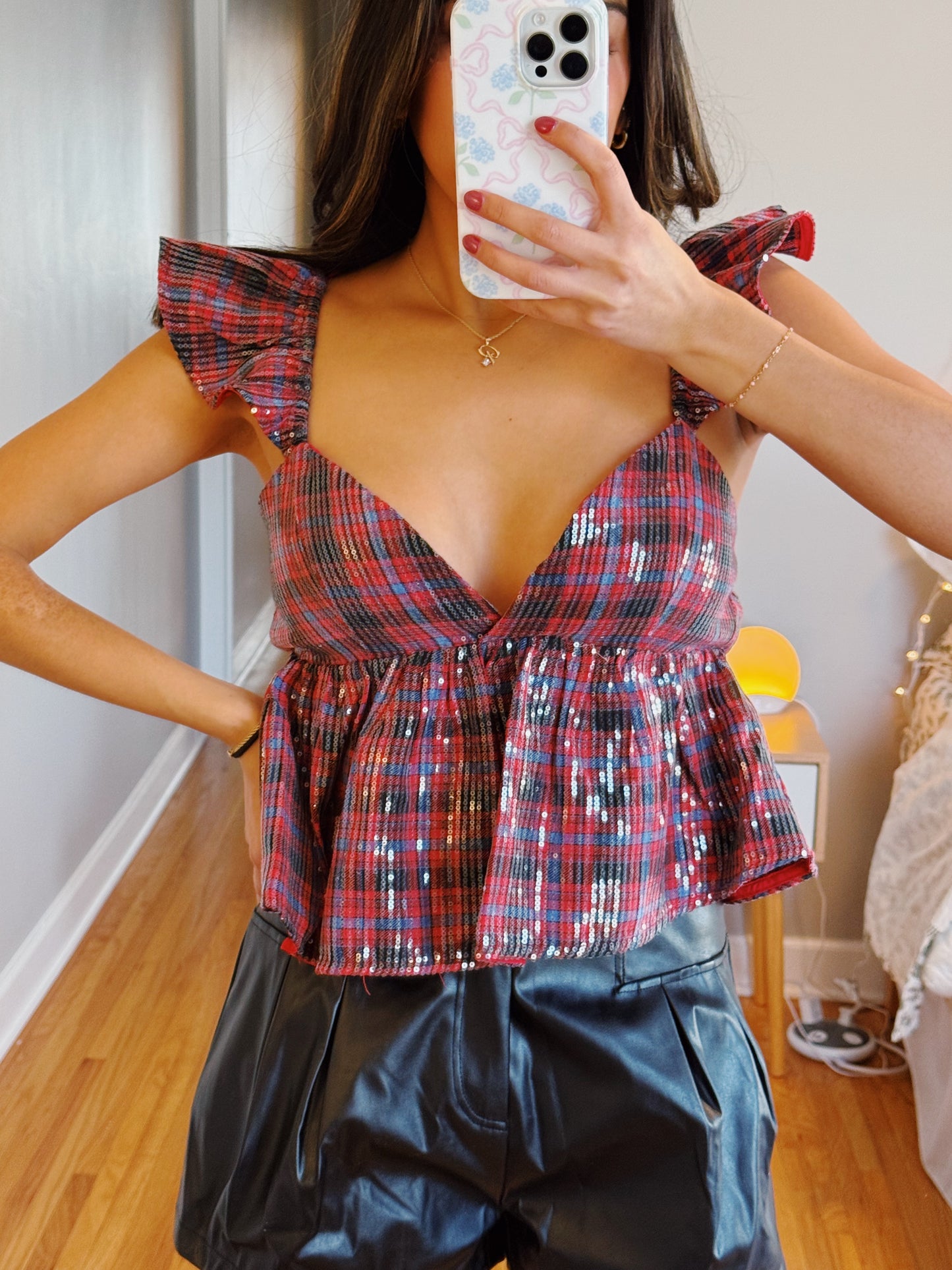 cranberry sparkle top