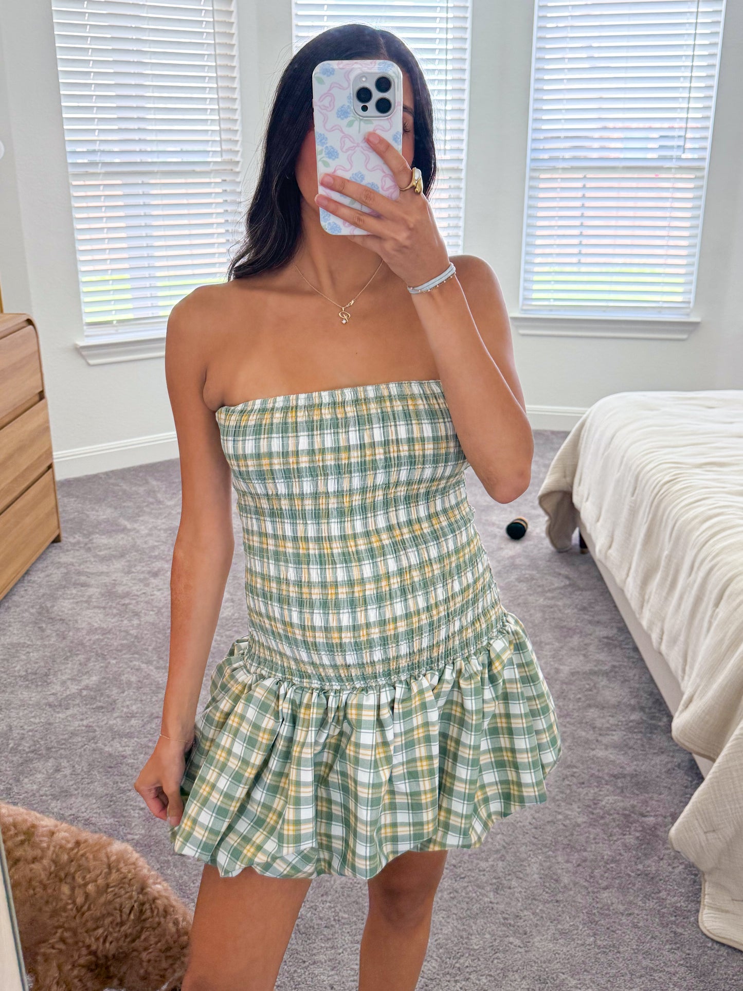 golden girl ruffle dress