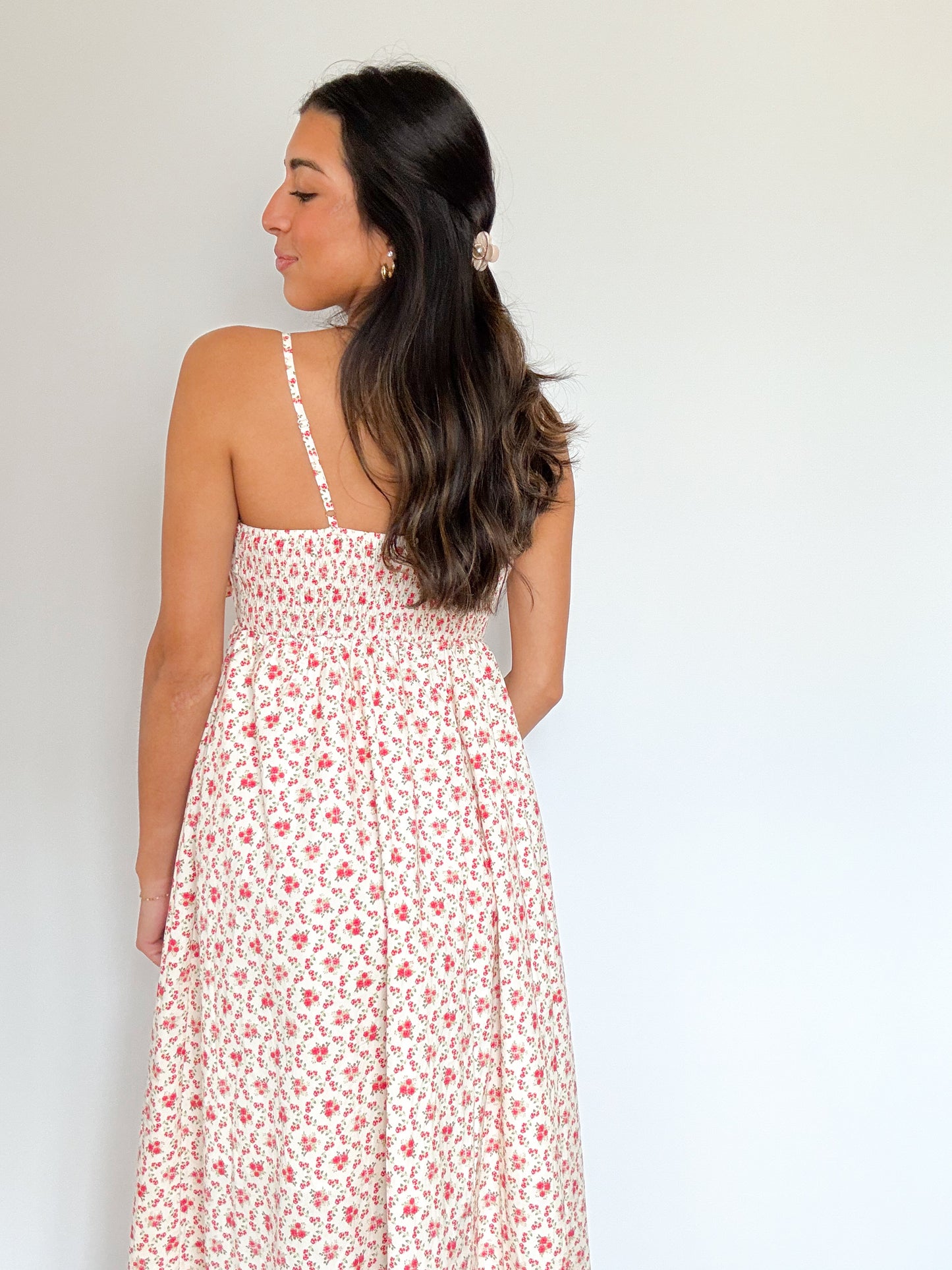 rose garden midi dress