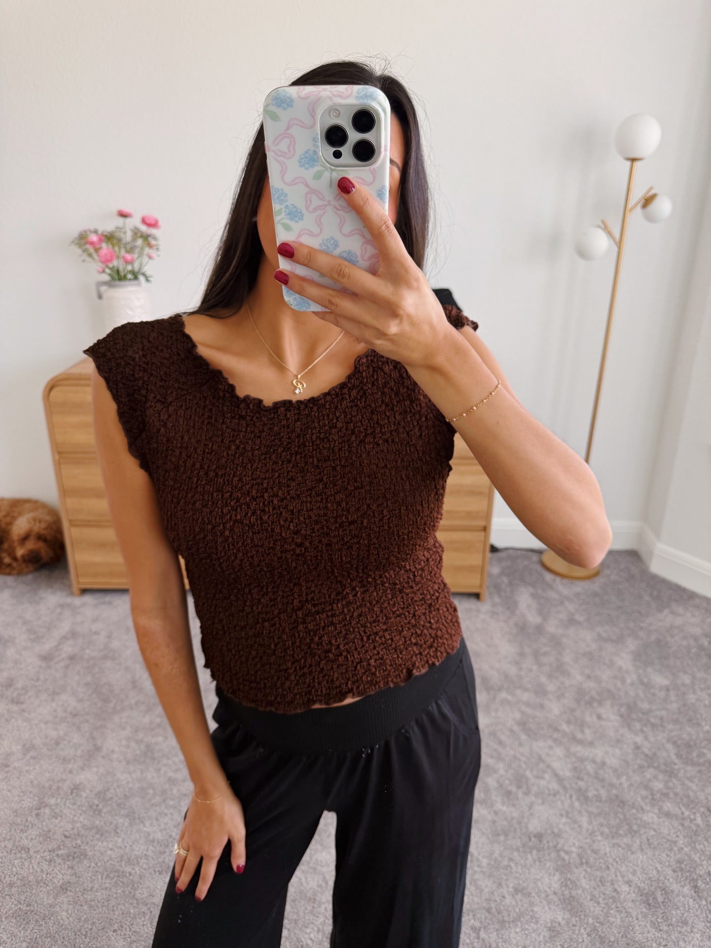 the Clara textured top