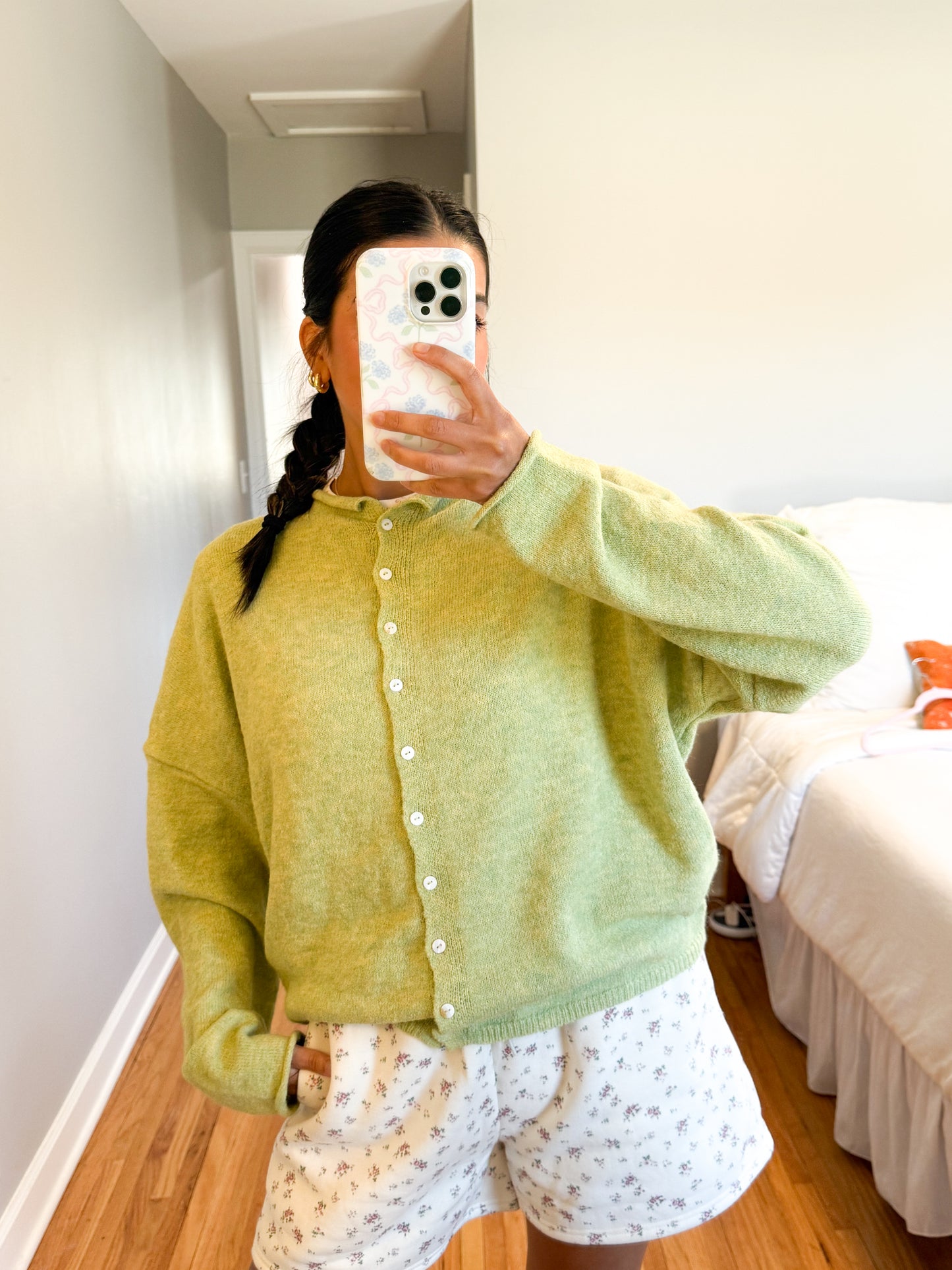 the Lorie cardigan -LIME