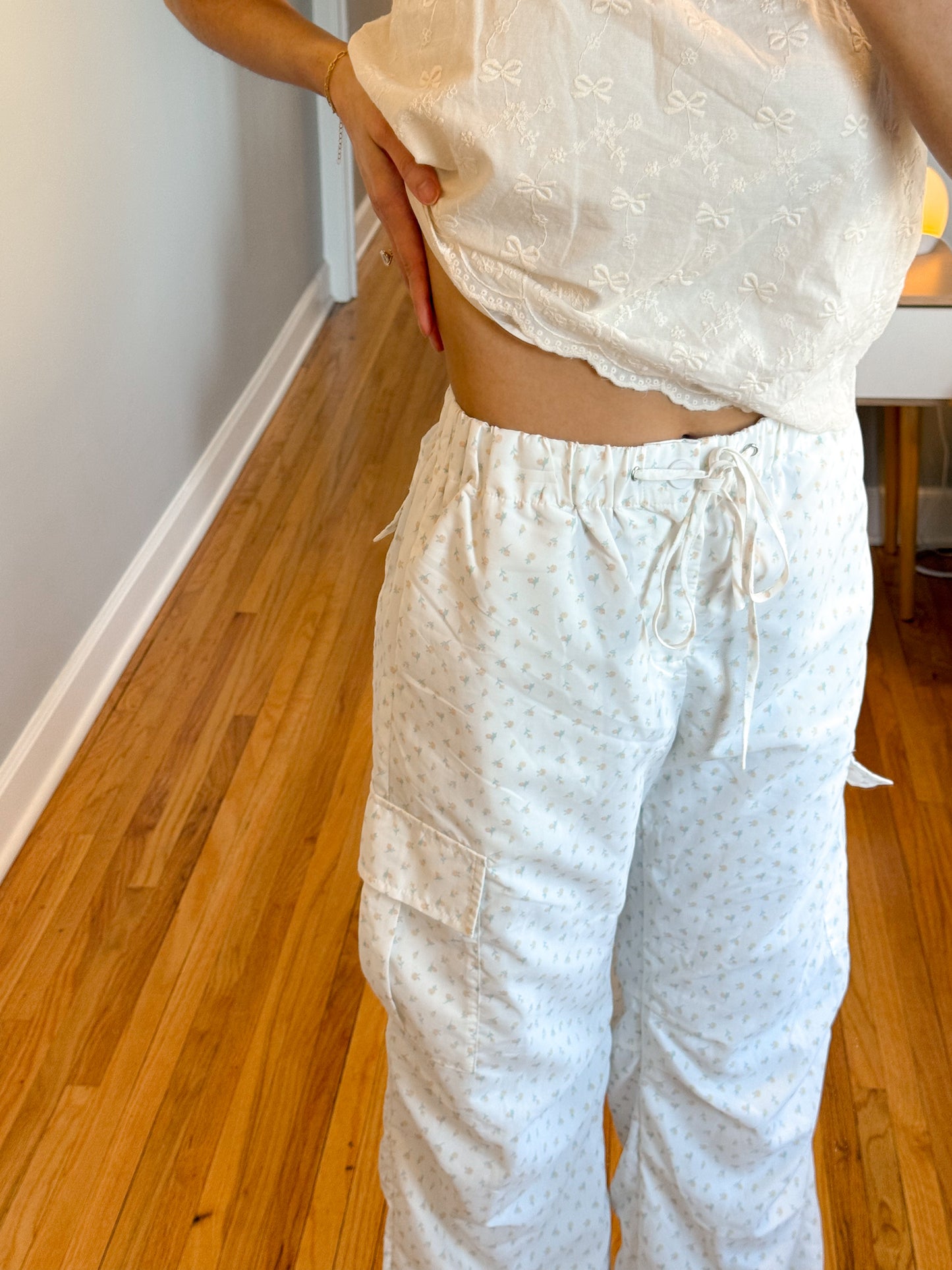 ditsy floral cargo pants