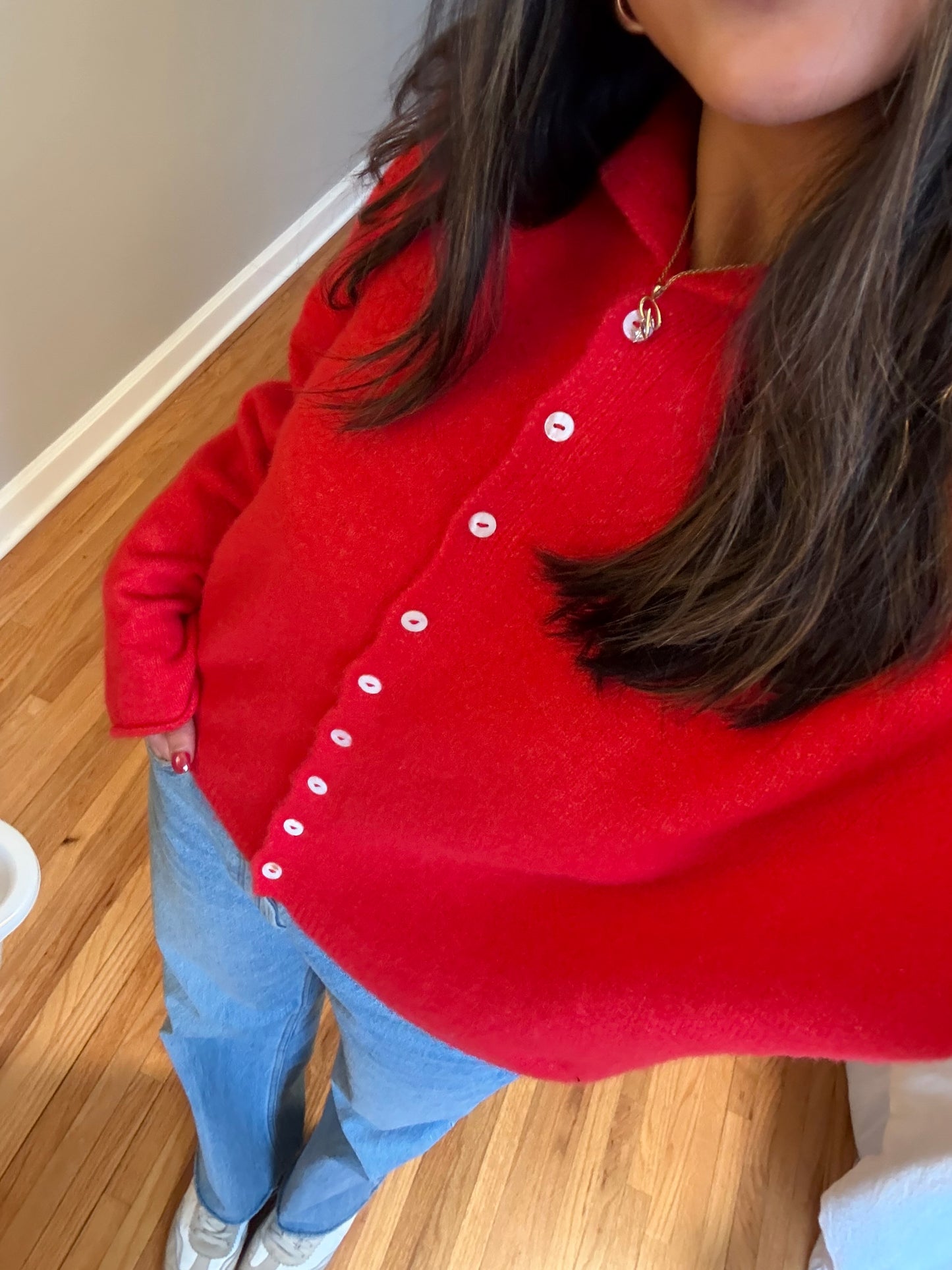the Lorie cardigan -RED