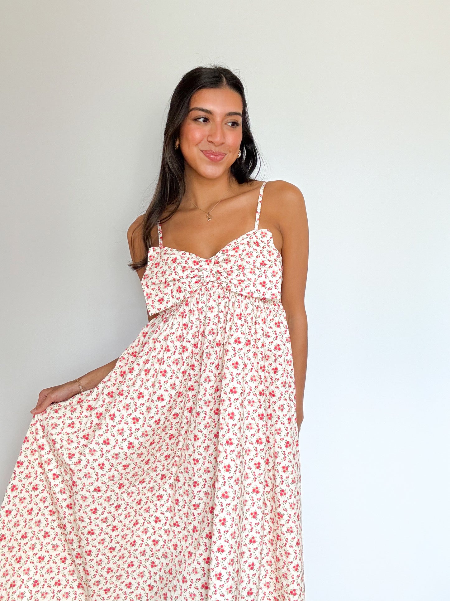 rose garden midi dress
