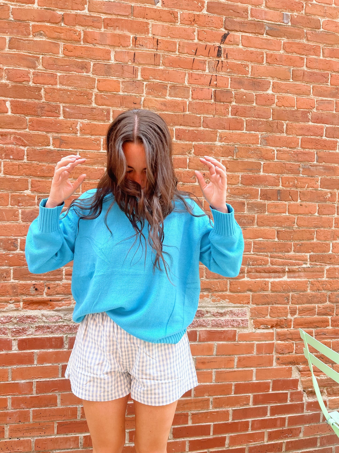 picnic shorts -BLUE