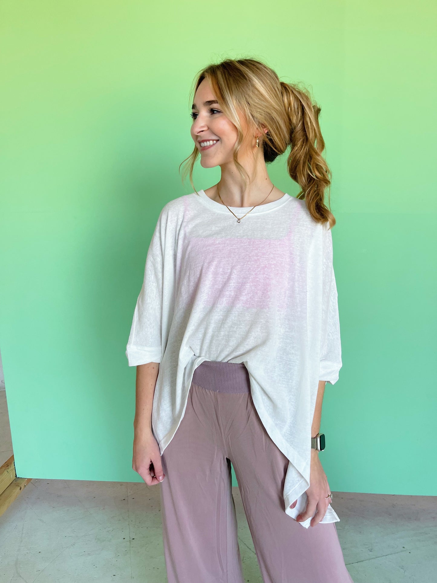 dolman loose tee -WHITE