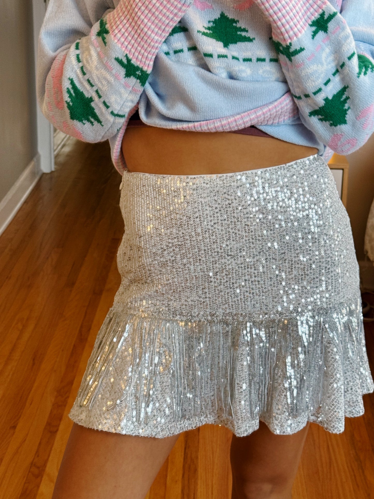 sparkly snow skirt