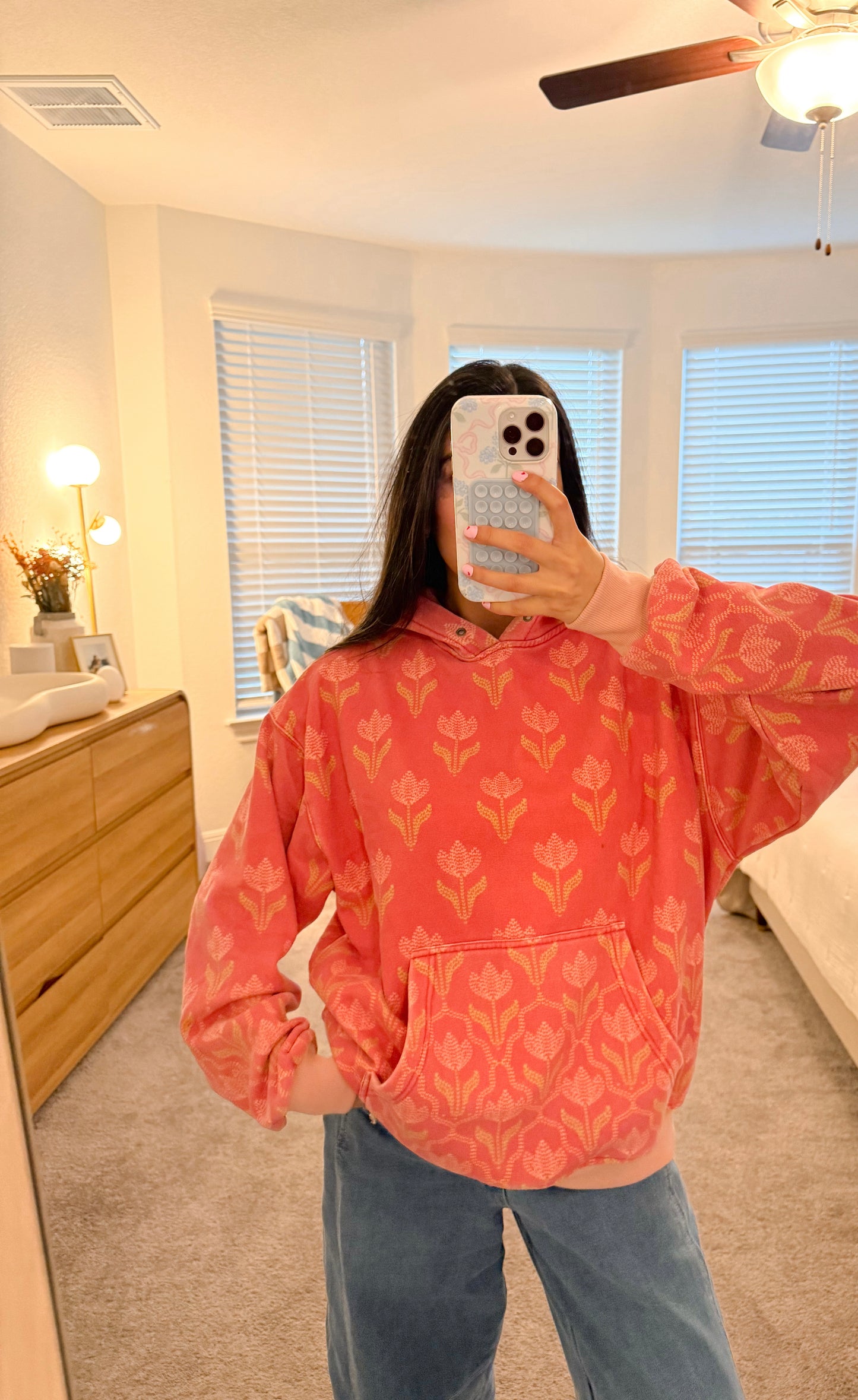 tropical floral hoodie (PREORDER)