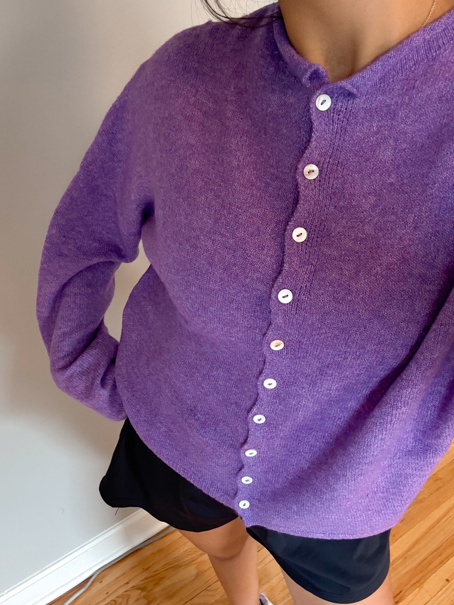 the Lorie cardigan -PURPLE