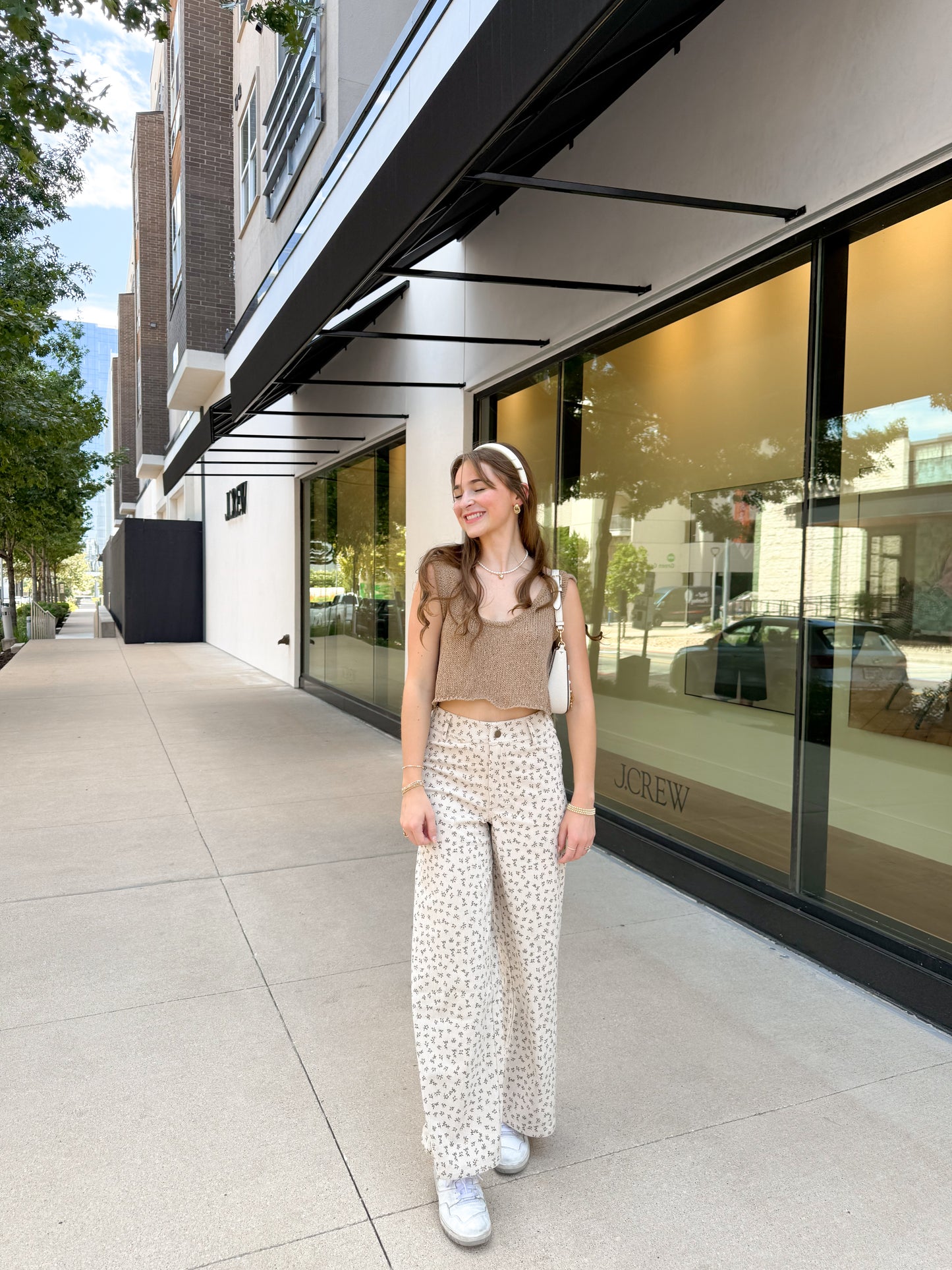 fall floral corduroy pants