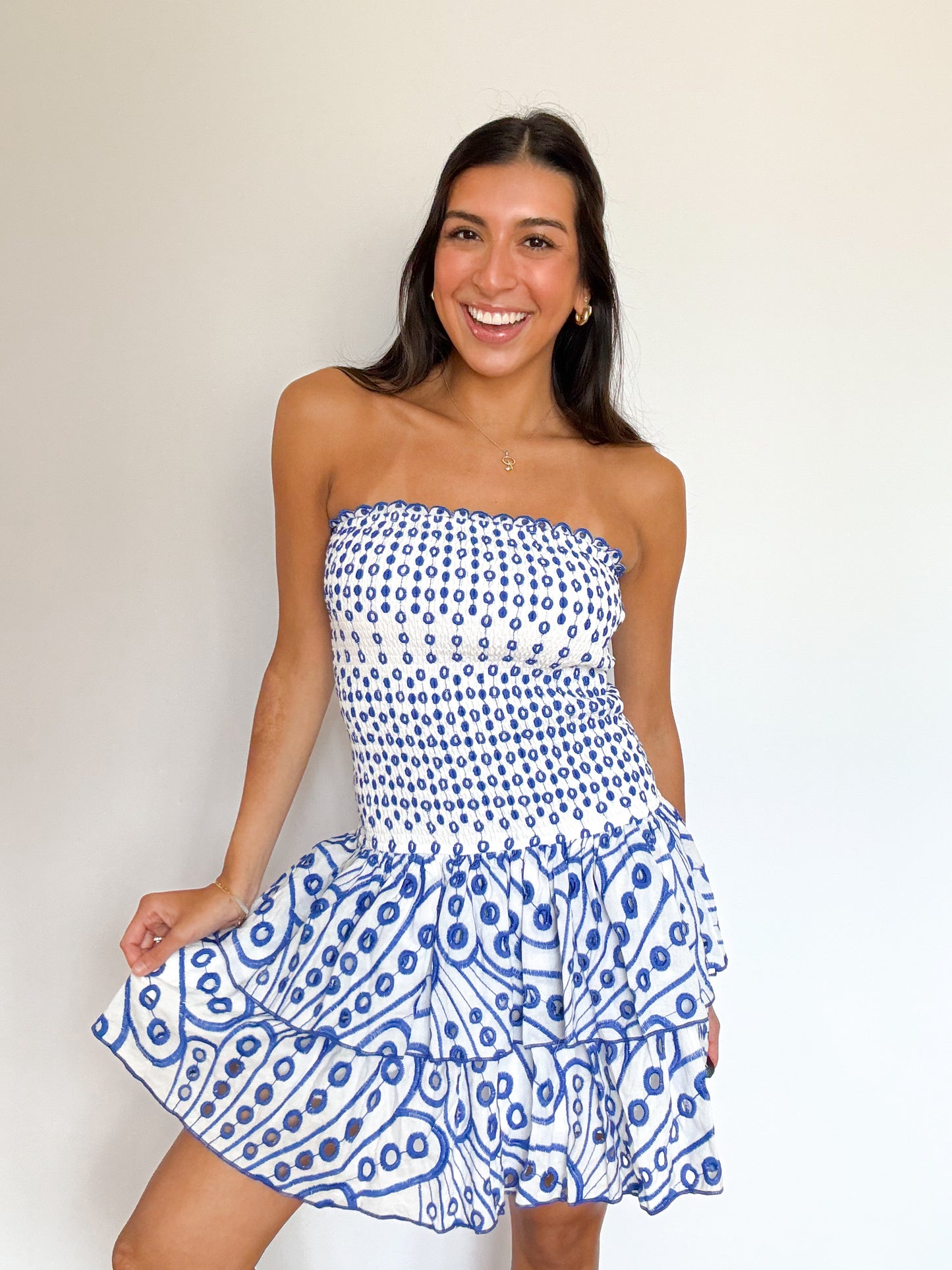 Santorini sky mini dress