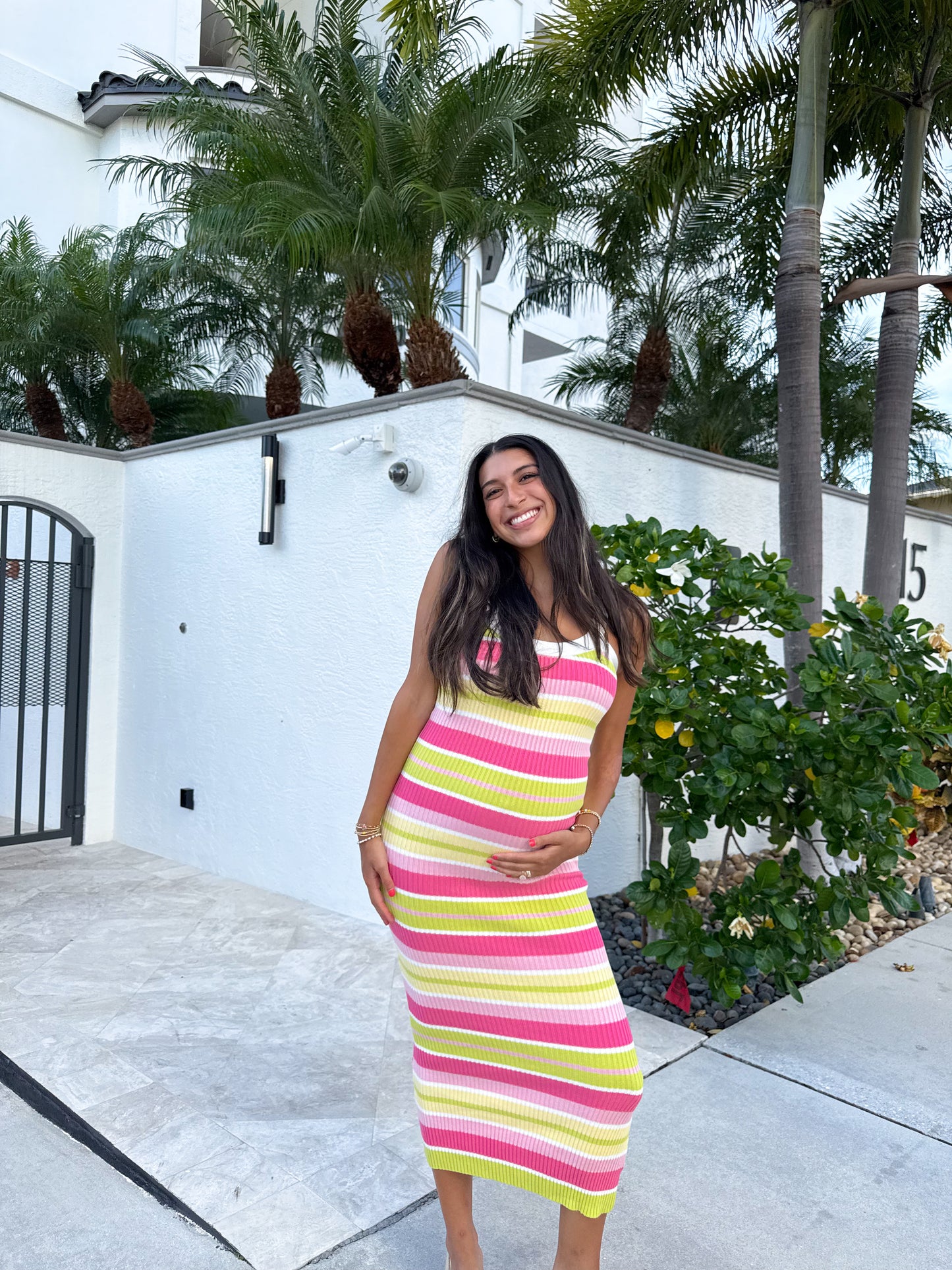 pink limeade knit dress