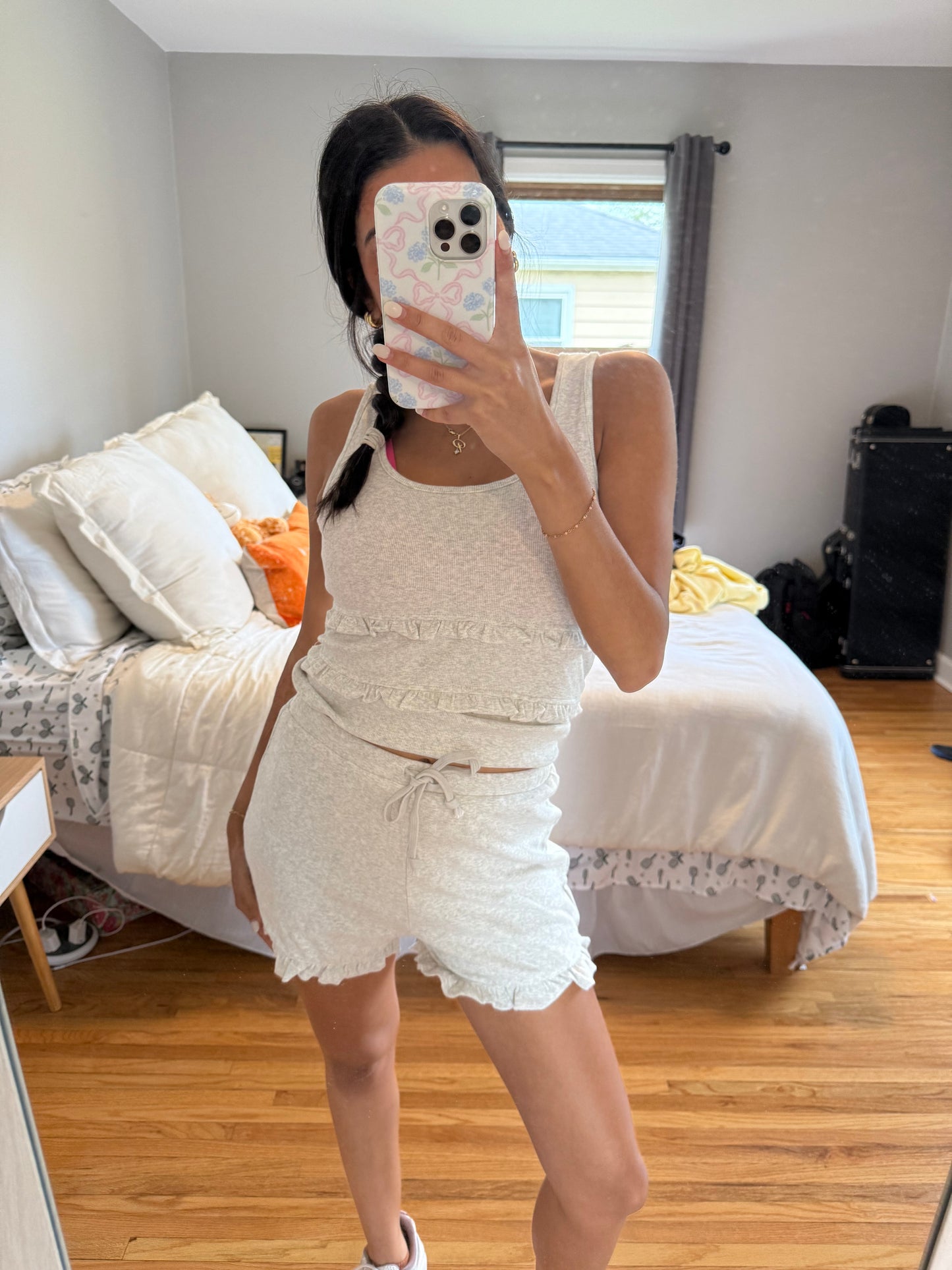 the Sarah ruffle knit set