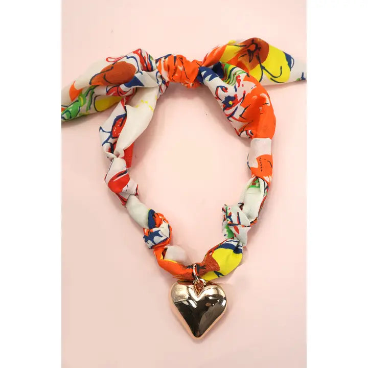 bandana charm necklace