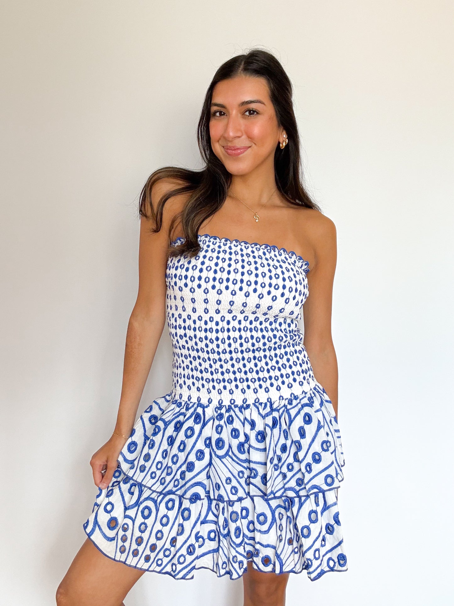 Santorini sky mini dress