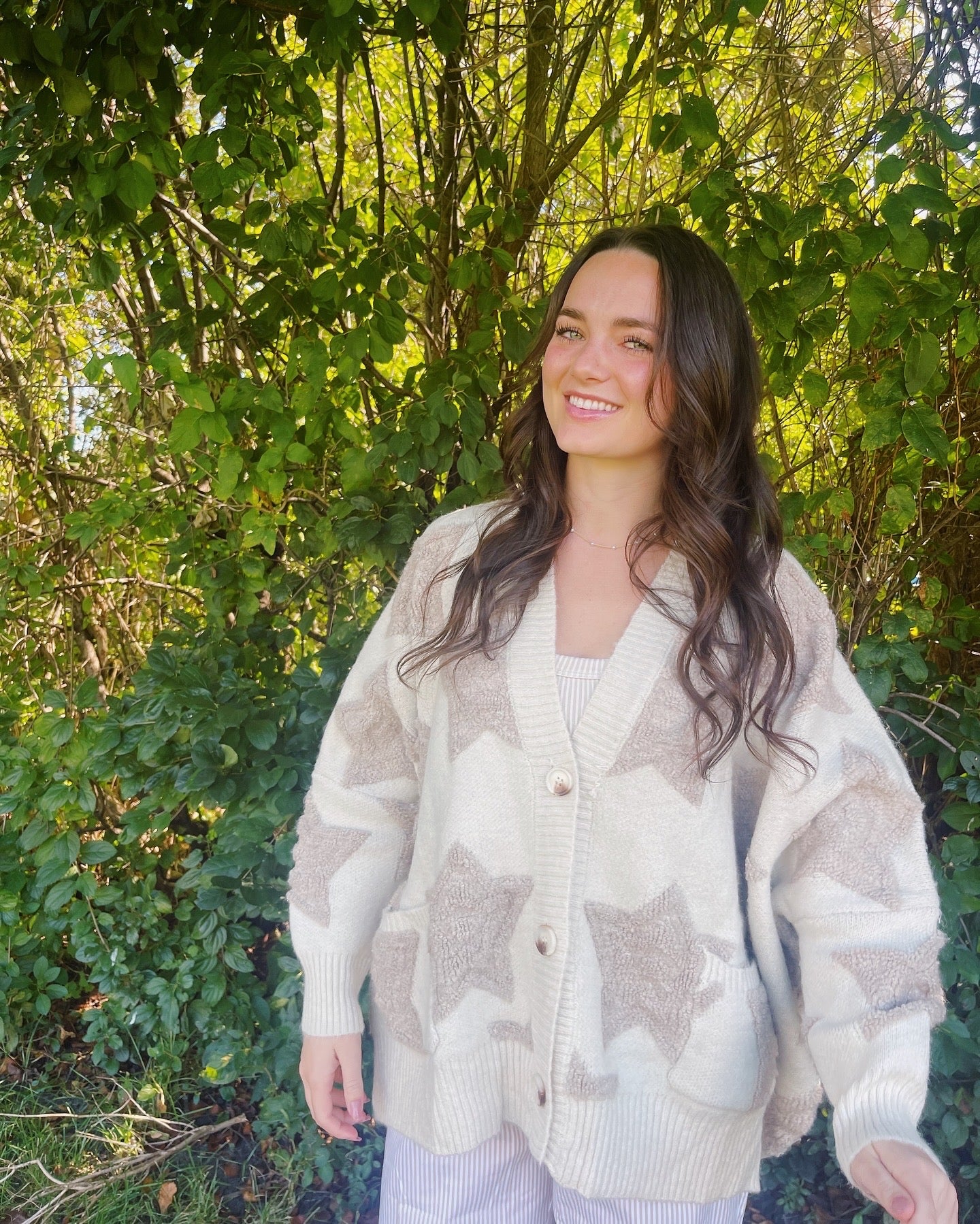 starry cardigan -CREAM
