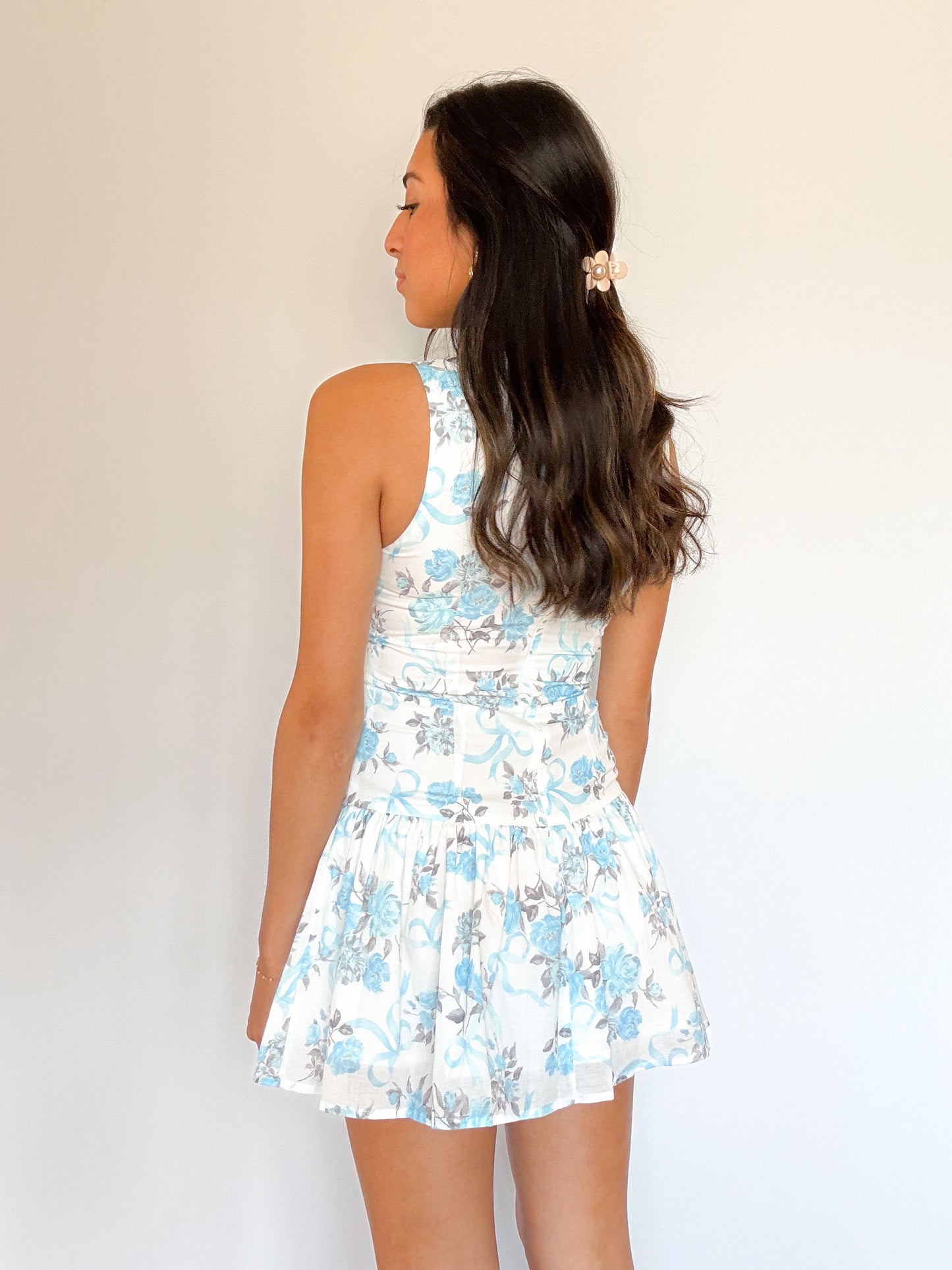 Sunday sweetheart mini dress -BLUE