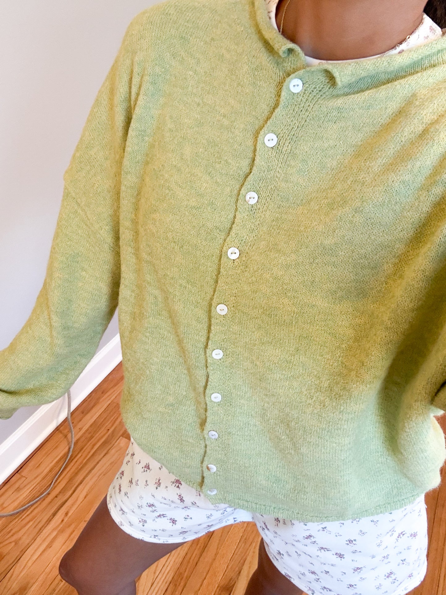 the Lorie cardigan -LIME