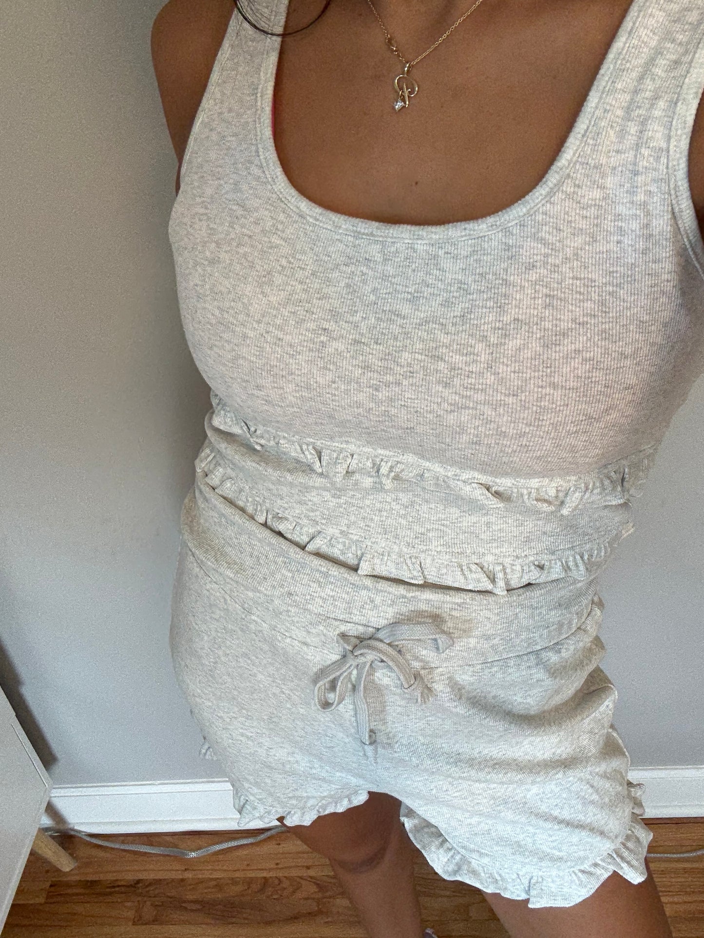 the Sarah ruffle knit set