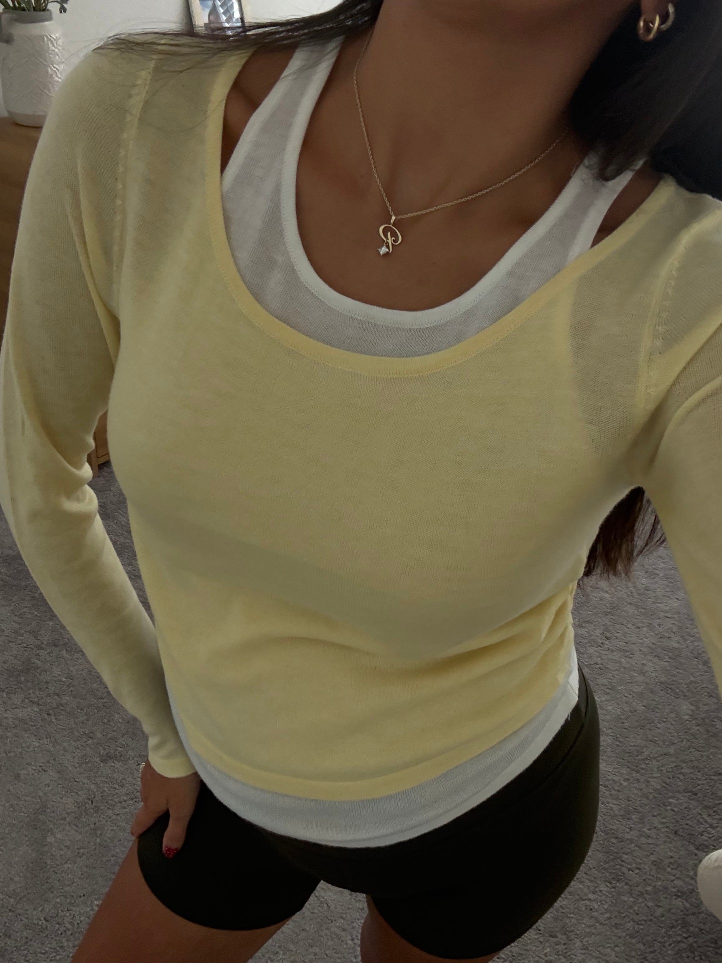 soft layered top -BUTTER