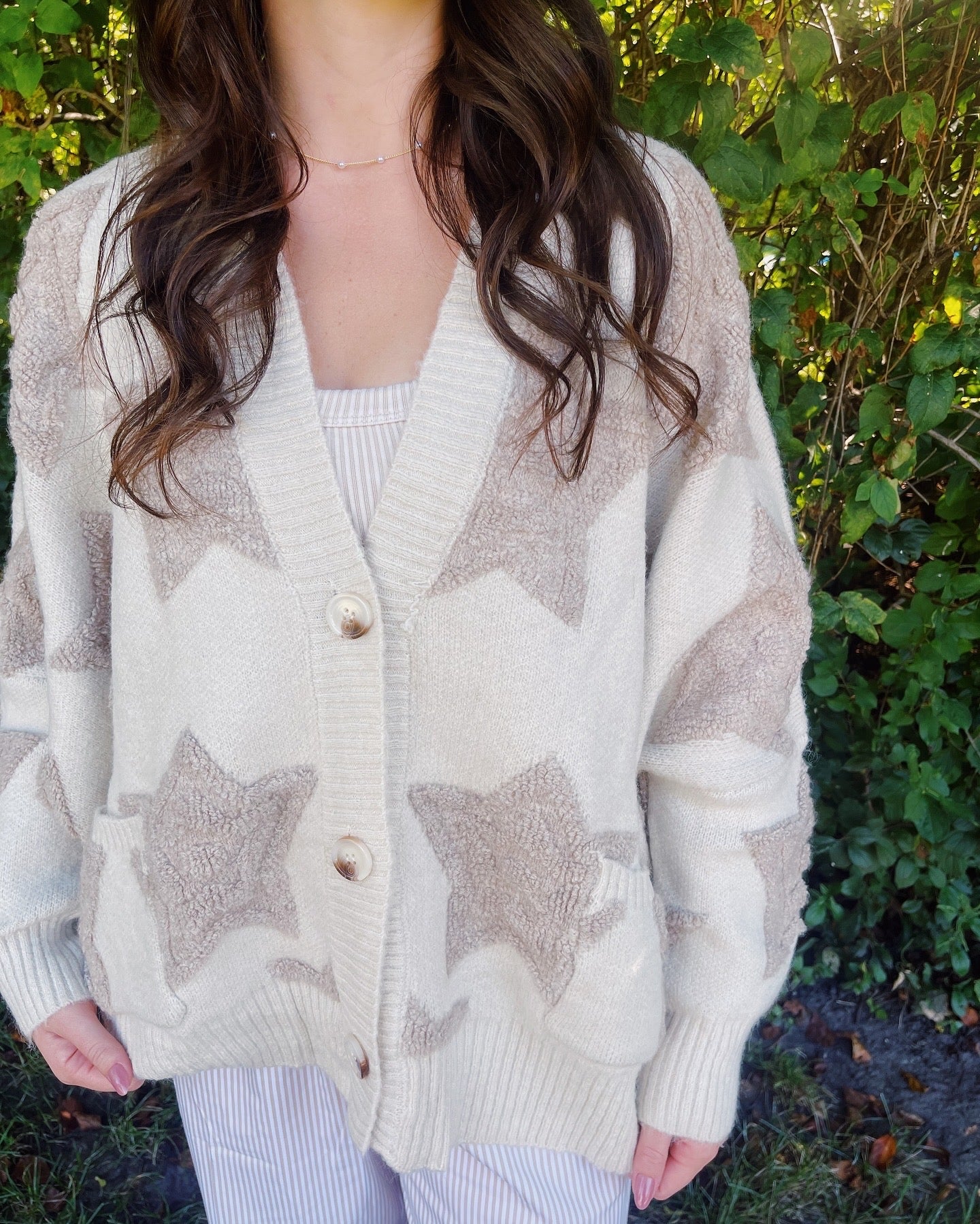 starry cardigan -CREAM