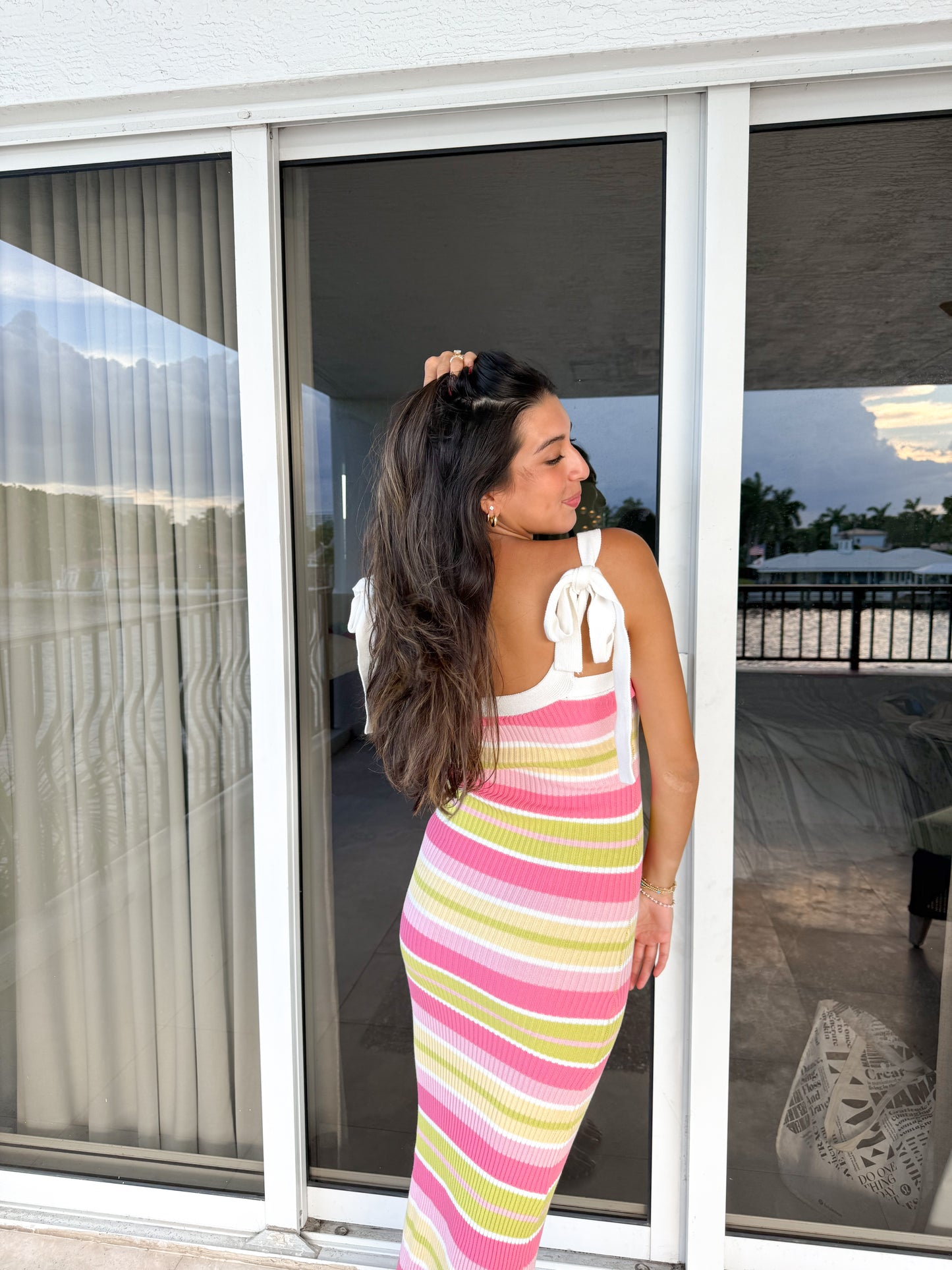pink limeade knit dress