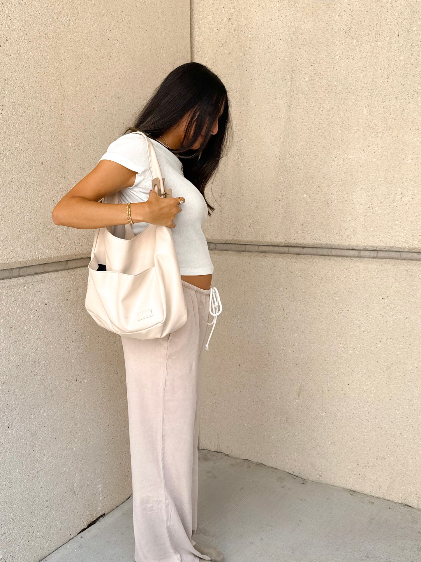 the Brandy drawstring pants -TAN