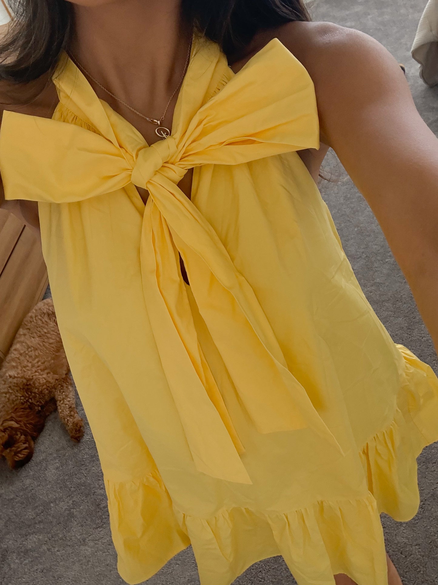 lemon drop bow dress
