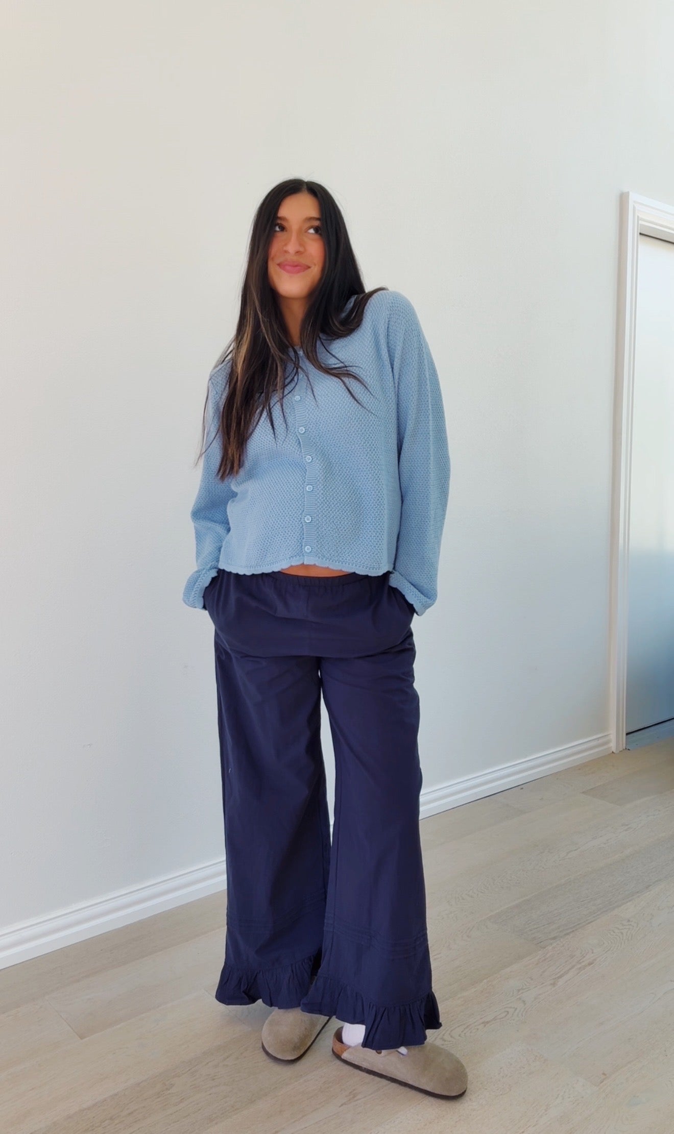 the Cara cardigan -SKY BLUE