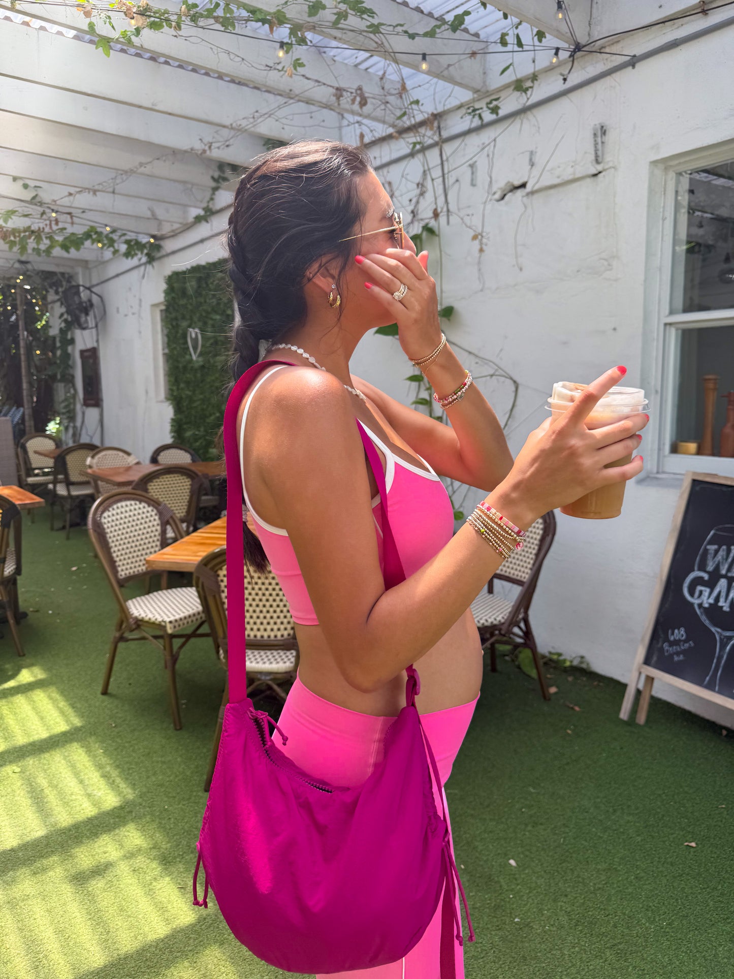 the active essential crop tank -PINK