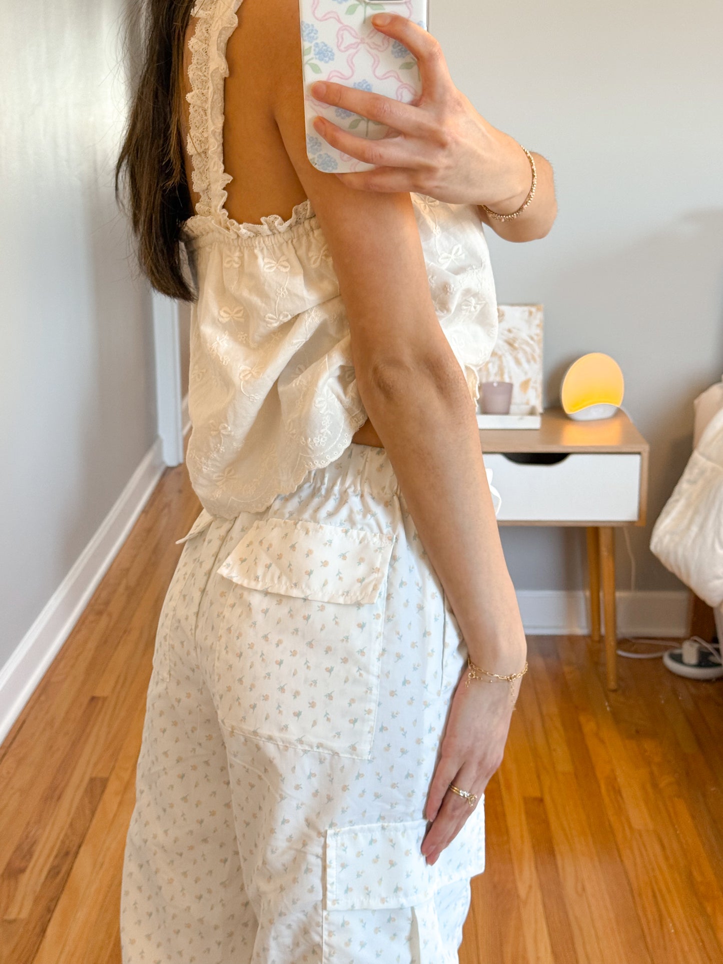 ditsy floral cargo pants