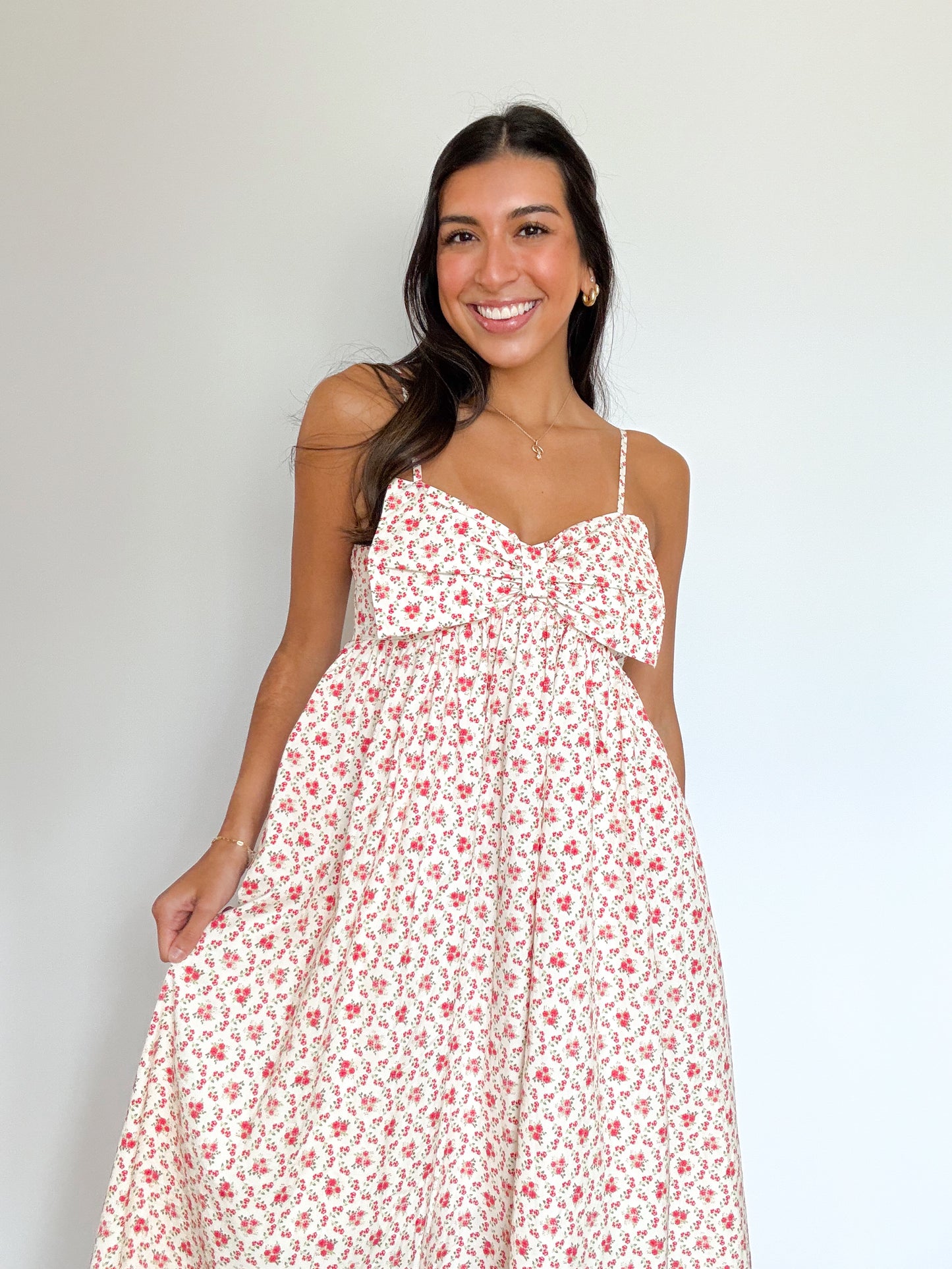 rose garden midi dress