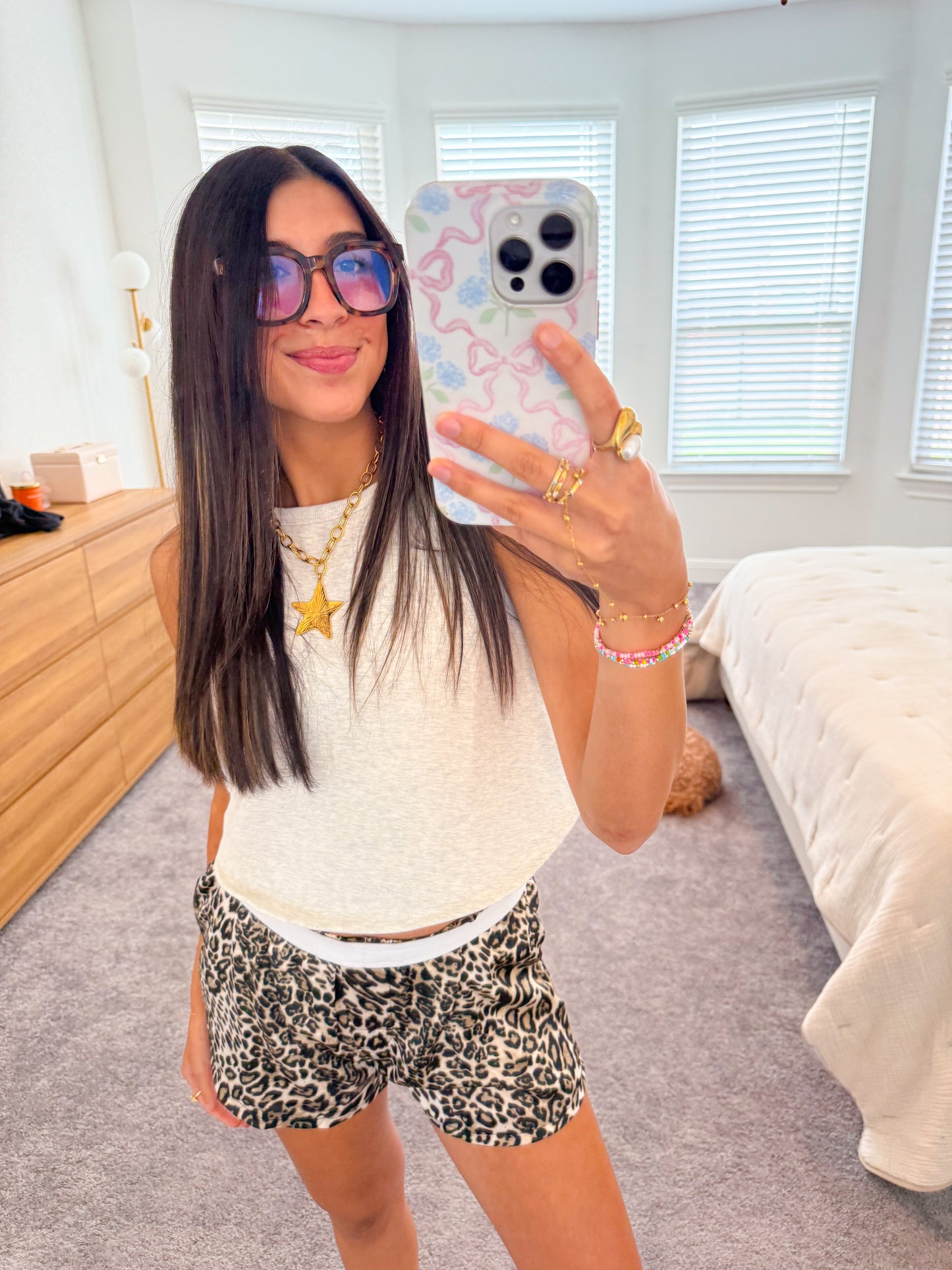 chic leopard shorts