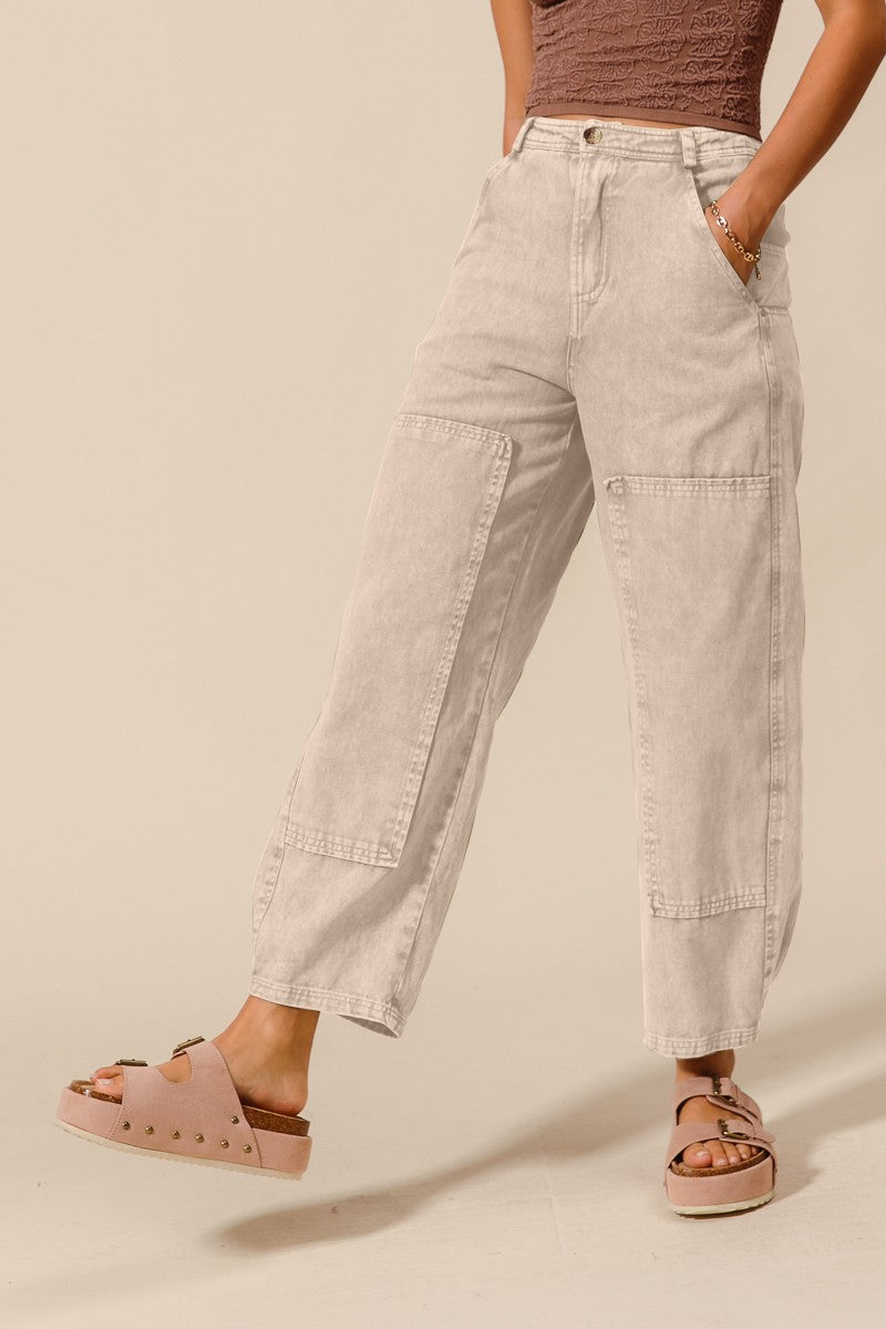 dreamy ivory barrel jeans