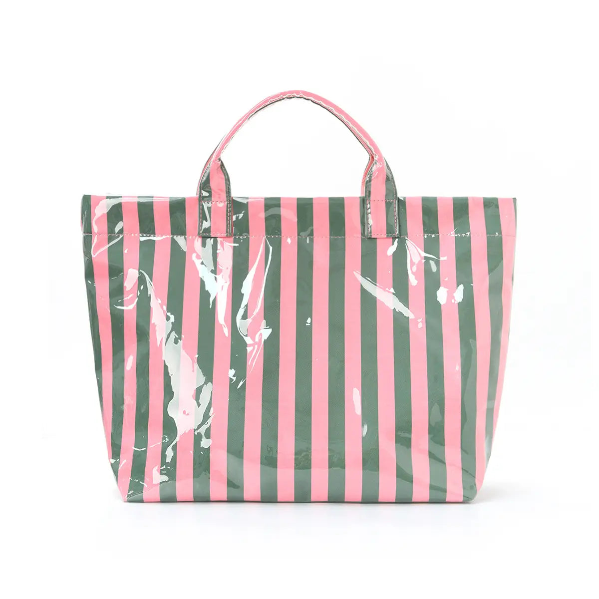 striped beach tote