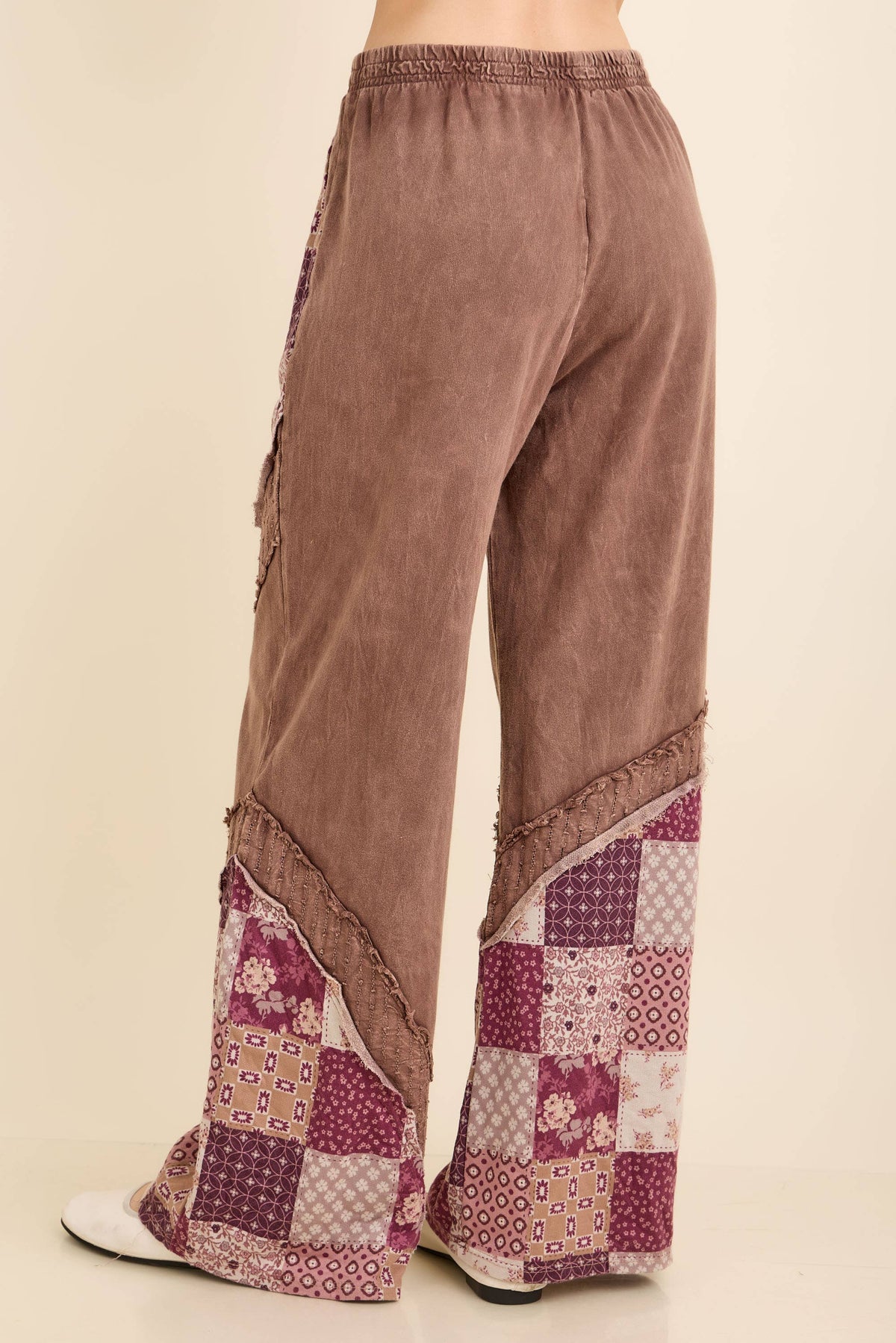 Mineral Washed Patchwork Swirl Pants