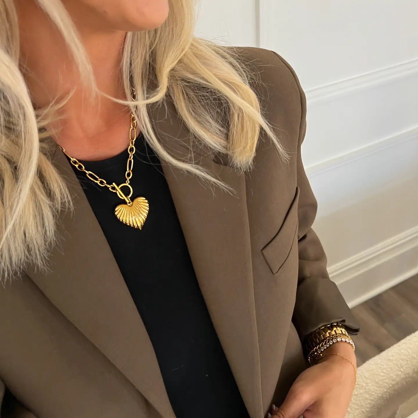 the Luna heart necklace