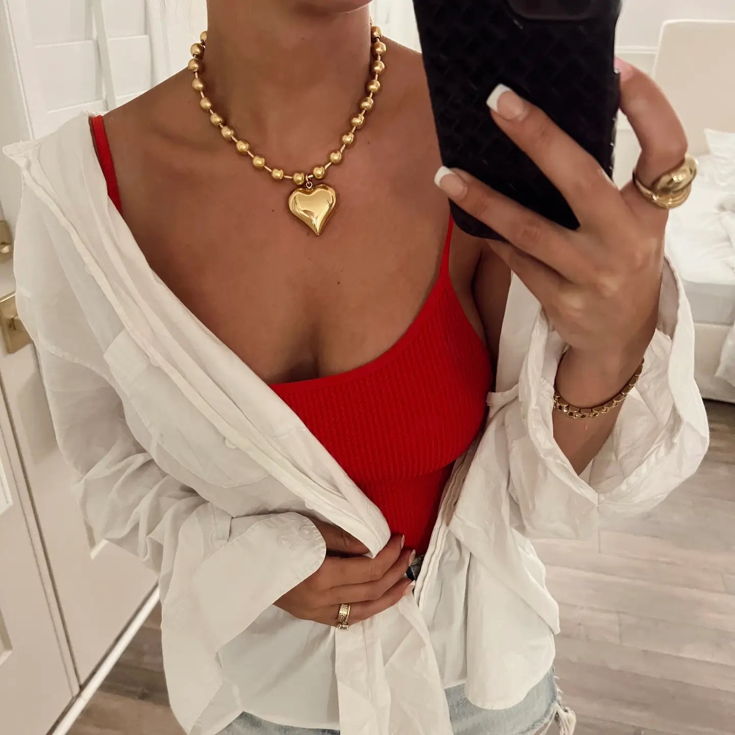 the Tori heart necklace