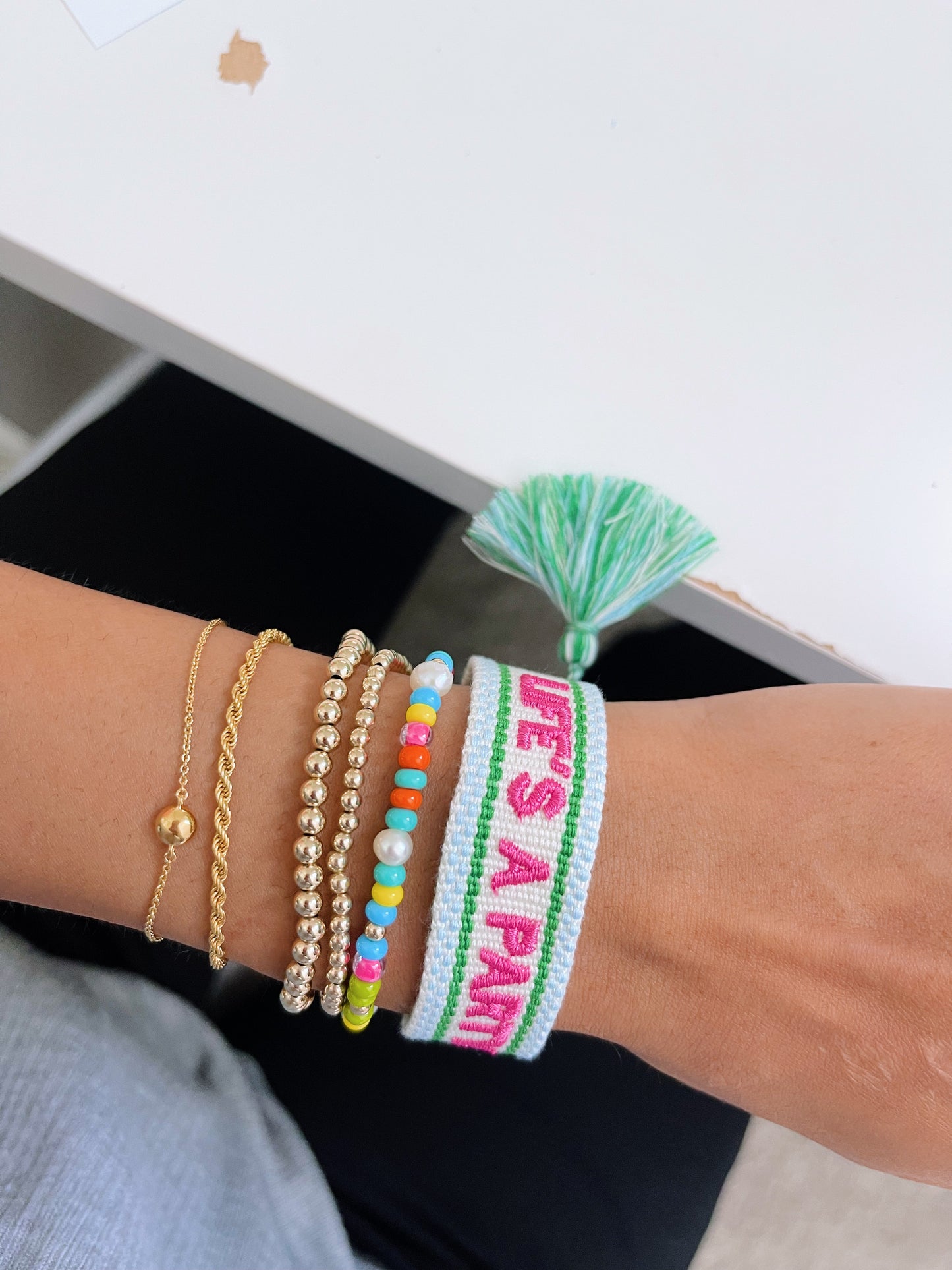 tassel bracelet -LIFE'S A PARTY