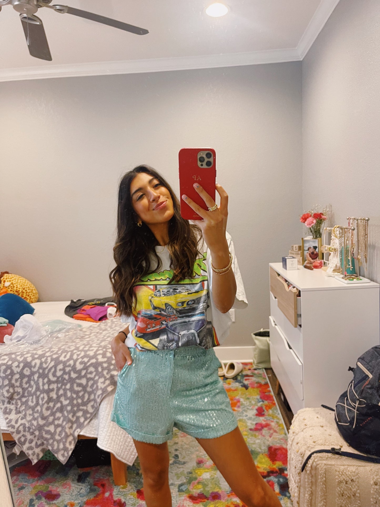 bejeweled night shorts