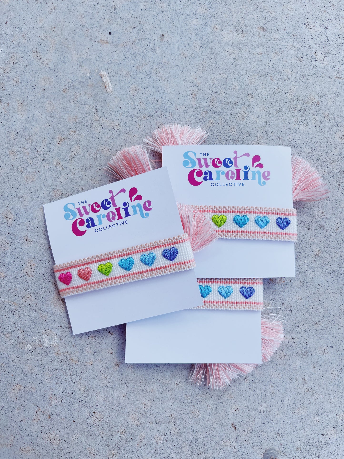 tassel bracelet -CONFETTI HEARTS